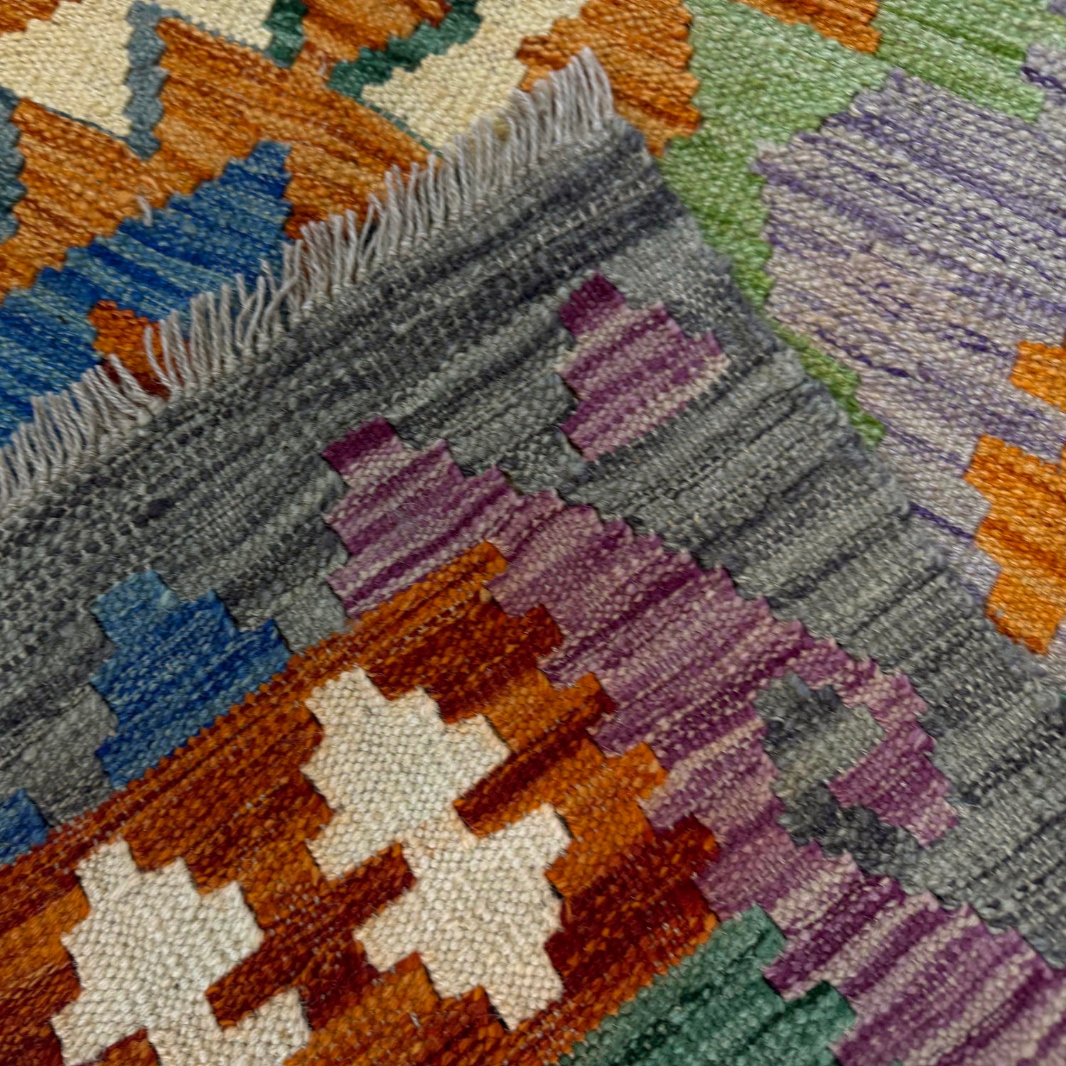 Handmade Vegetable Kelim 4' 2" x 6' 2" (ft) - No. Y39348