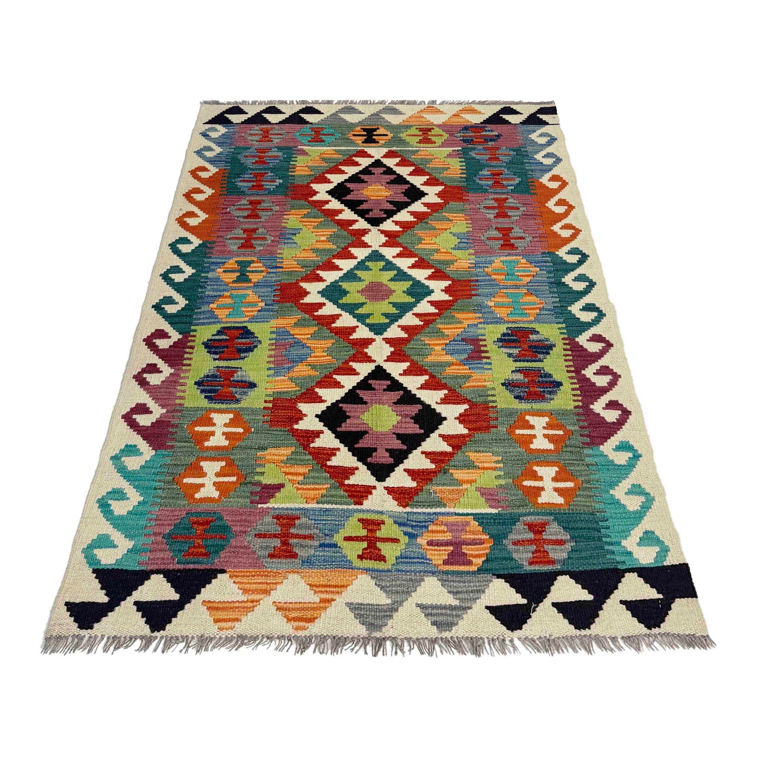 Handmade Vegetable Kelim 3' 3" x 5' 0" (ft) - No. Y39353