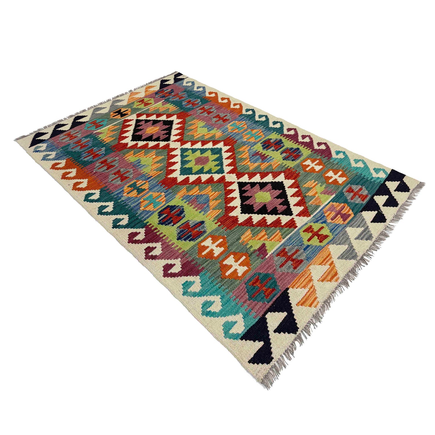 Handmade Vegetable Kelim 3' 3" x 5' 0" (ft) - No. Y39353