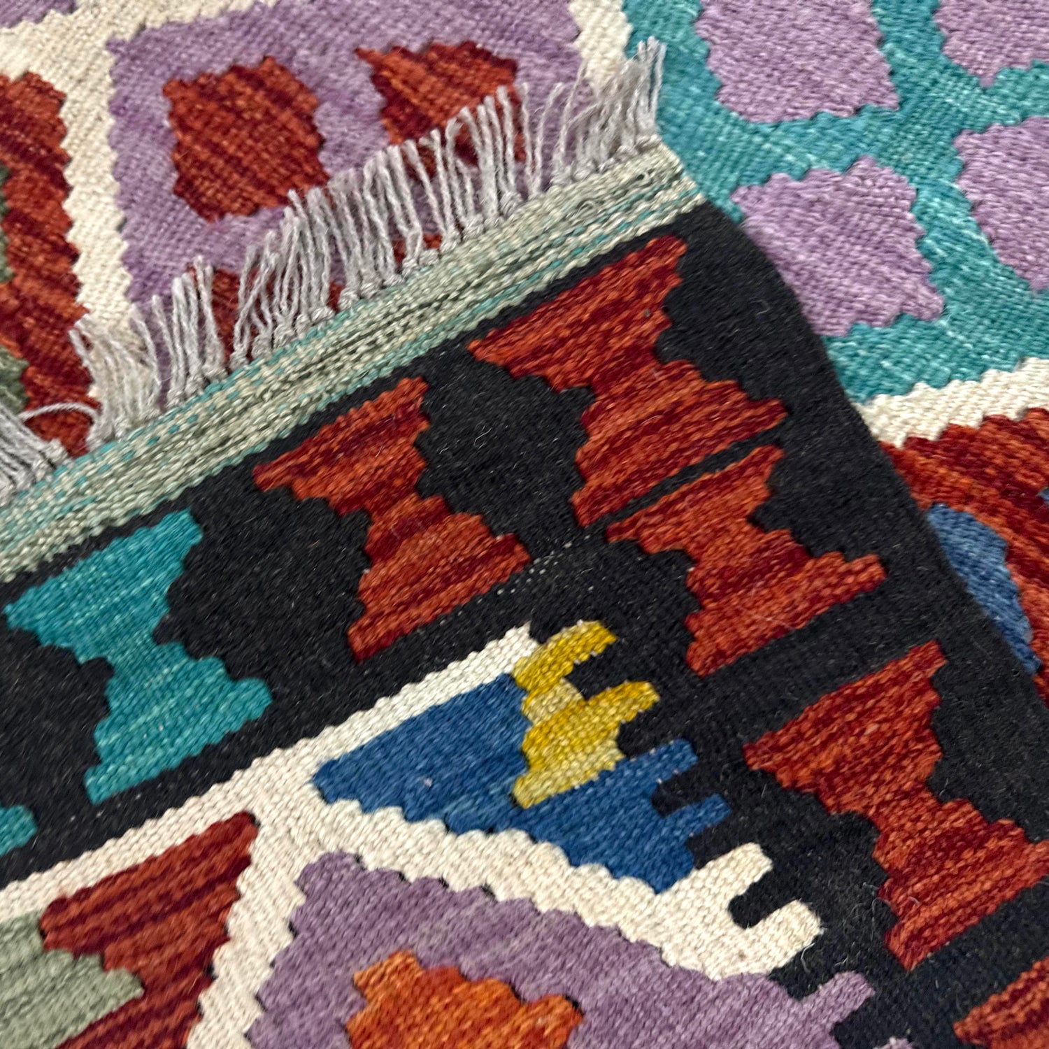 Handmade Vegetable Kilim 3' 5" x 5' 1" (ft) - No. Y39355