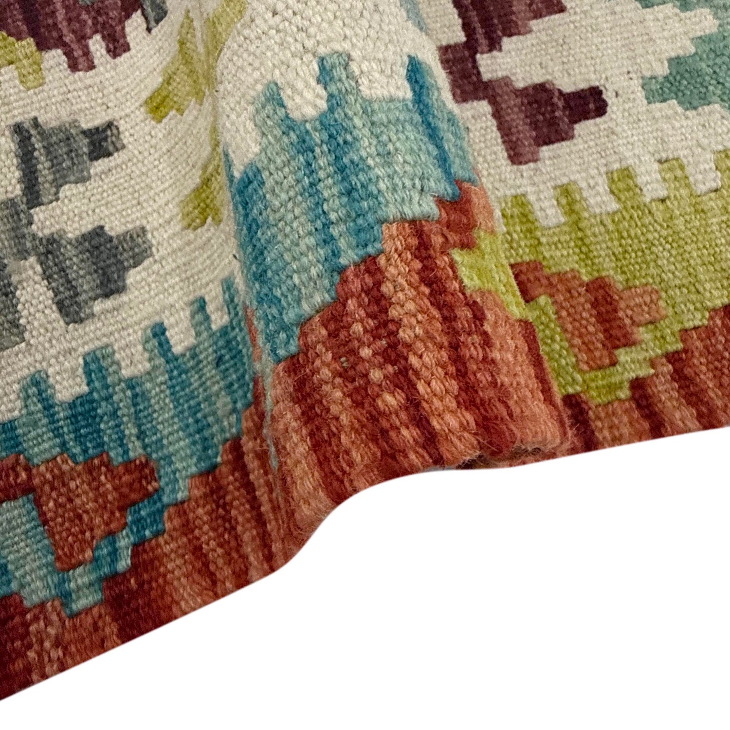 Handmade Vegetable Kelim 3' 4" x 5' 3" (ft) - No. Y39356
