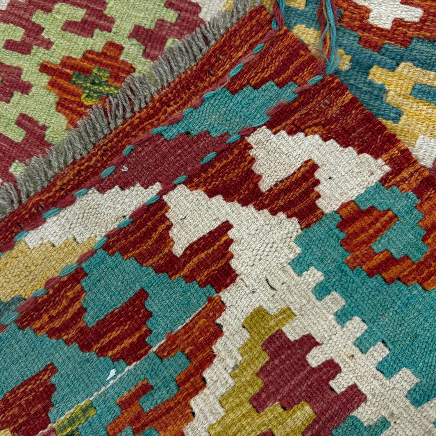 Handmade Vegetable Kilim 3' 3" x 4' 9" (ft) - No. Y39362