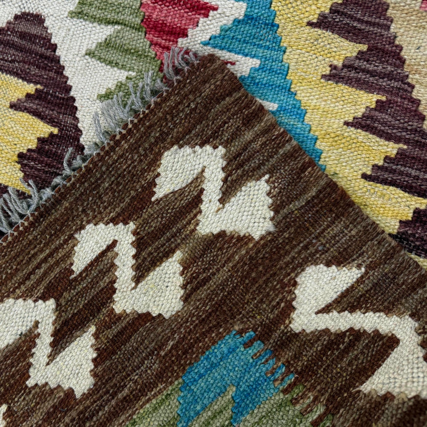 Handmade Vegetable Kelim 3' 3" x 5' 1" (ft) - No. Y39372