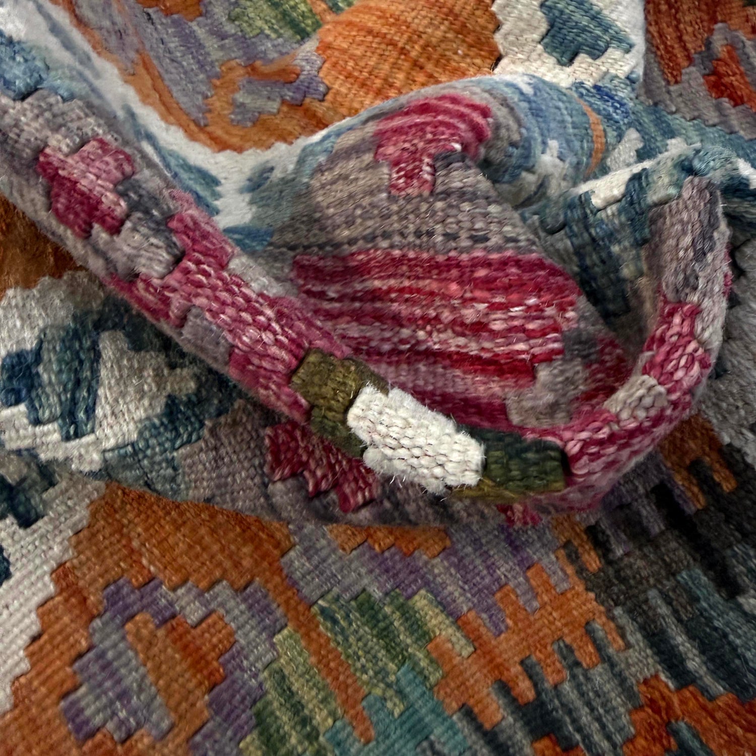 Handmade Vegetable Kelim 3' 3" x 5' 2" (ft) - No. Y39374