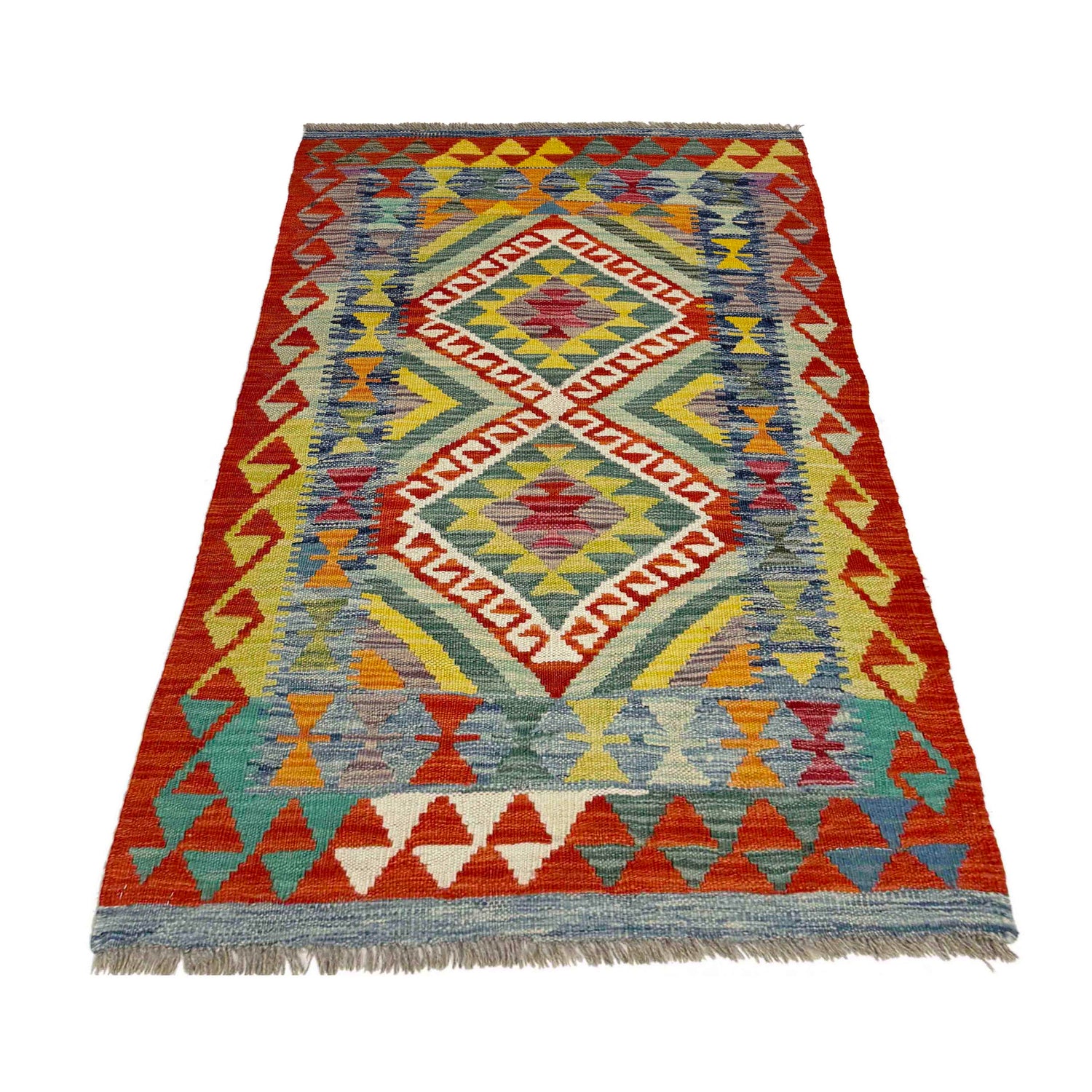 Handmade Vegetable Kilim 2' 7" x 4' 3" (ft) - No. Y39376