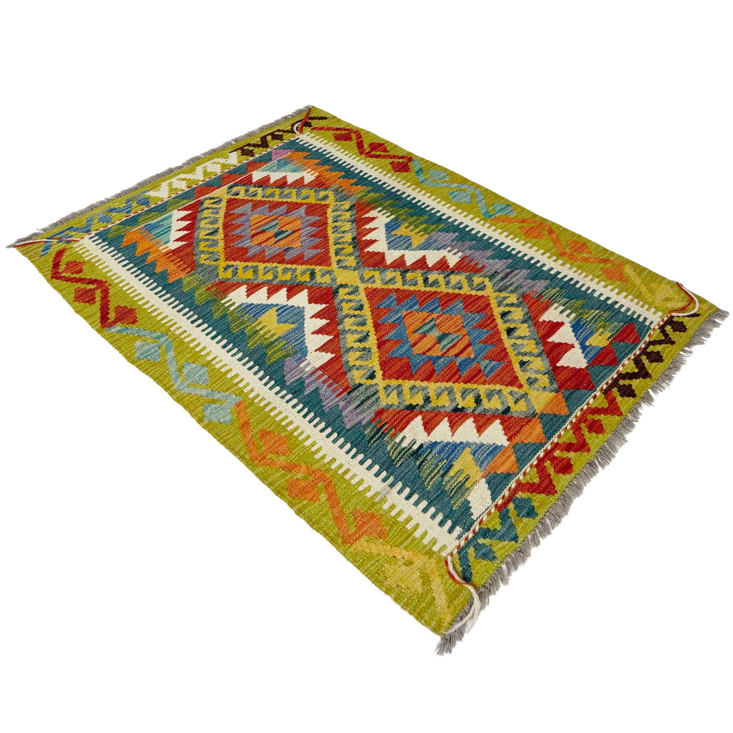 Handmade Vegetable Kelim 2' 11" x 4' 3" (ft) - No. Y39378