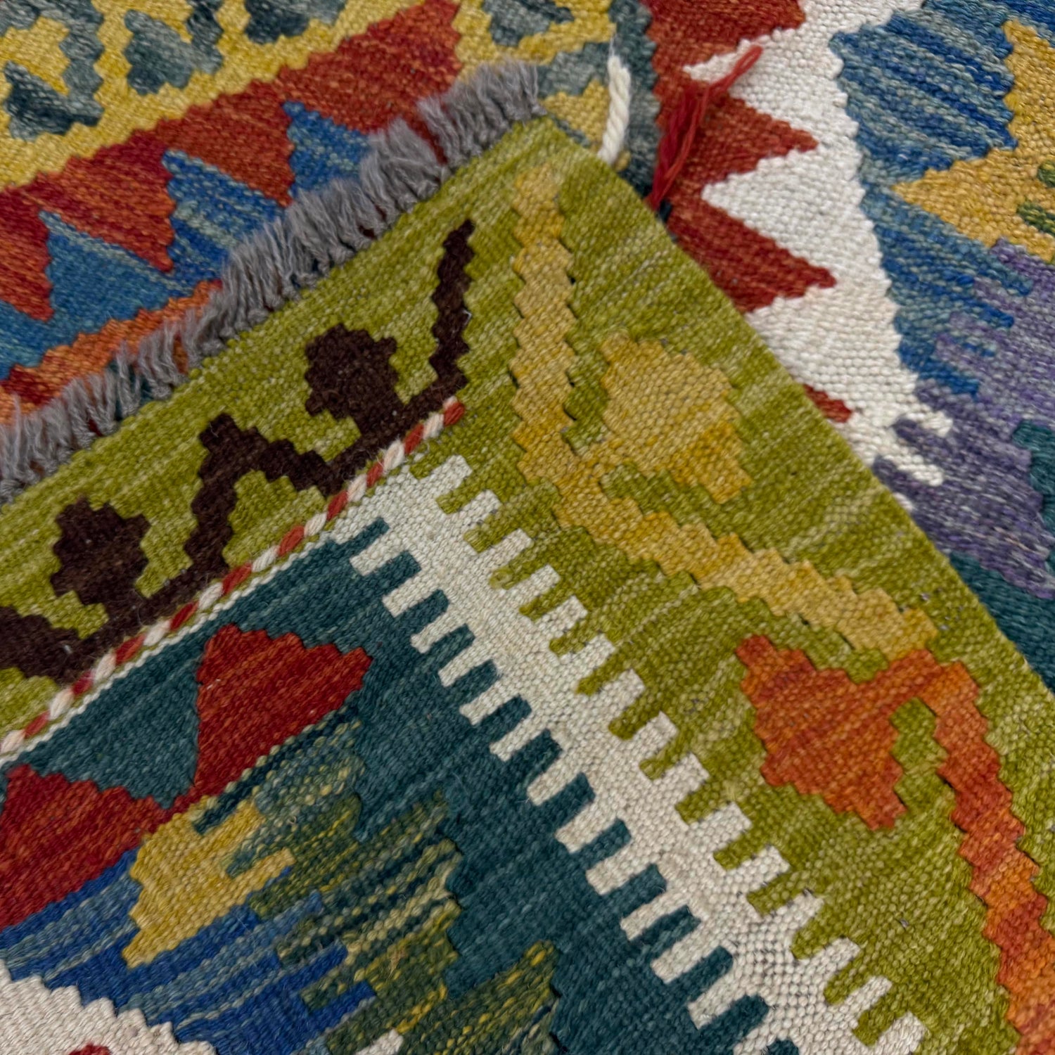 Handmade Vegetable Kelim 2' 11" x 4' 3" (ft) - No. Y39378