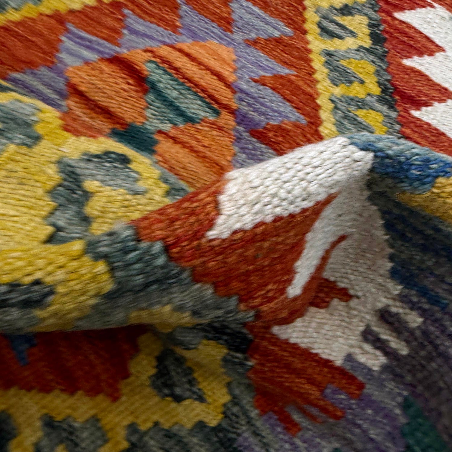 Handmade Vegetable Kelim 2' 11" x 4' 3" (ft) - No. Y39378