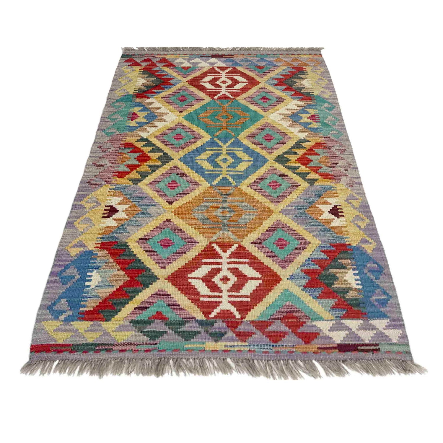 Handmade Vegetable Kelim 2' 7" x 4' 3" (ft) - No. Y39381