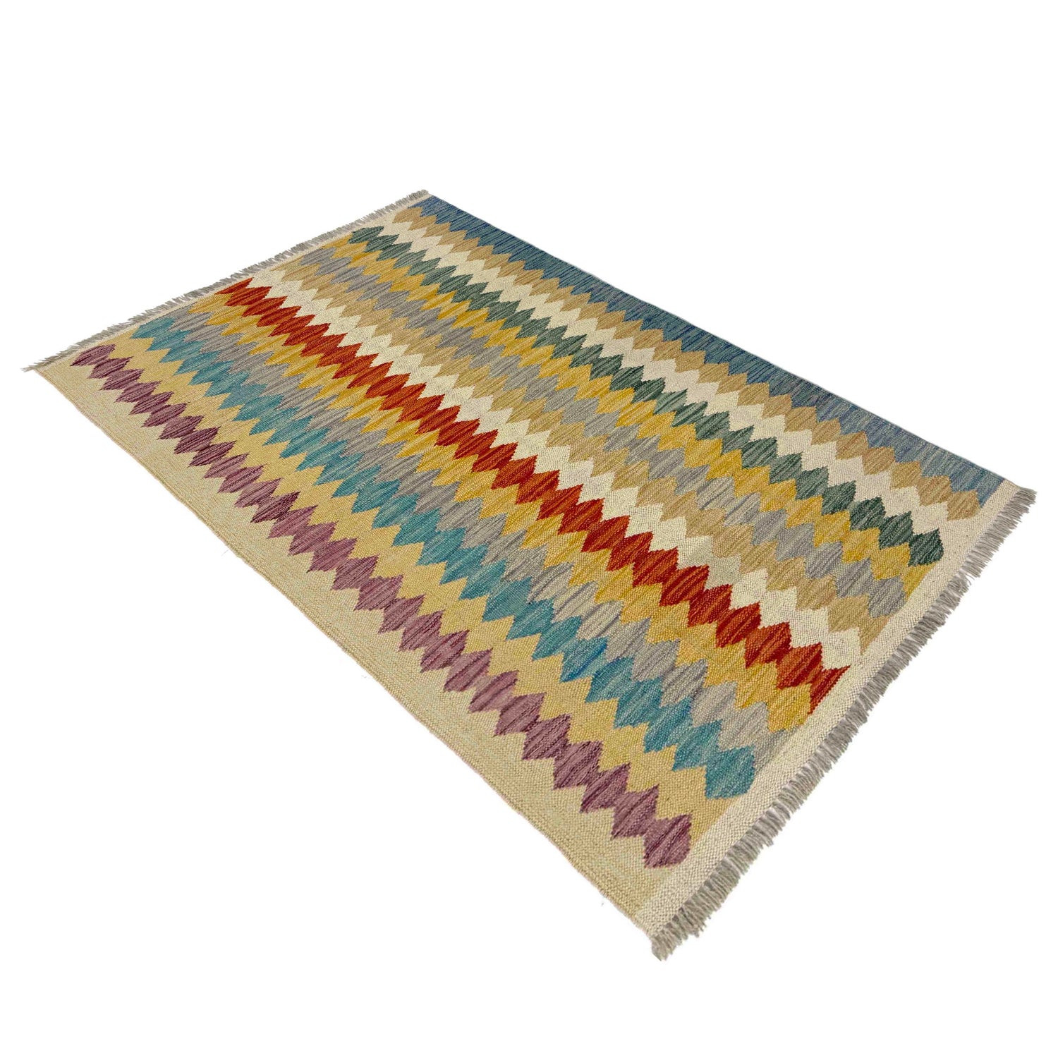 Handmade Vegetable Kilim 2' 7" x 4' 3" (ft) - No. Y39382