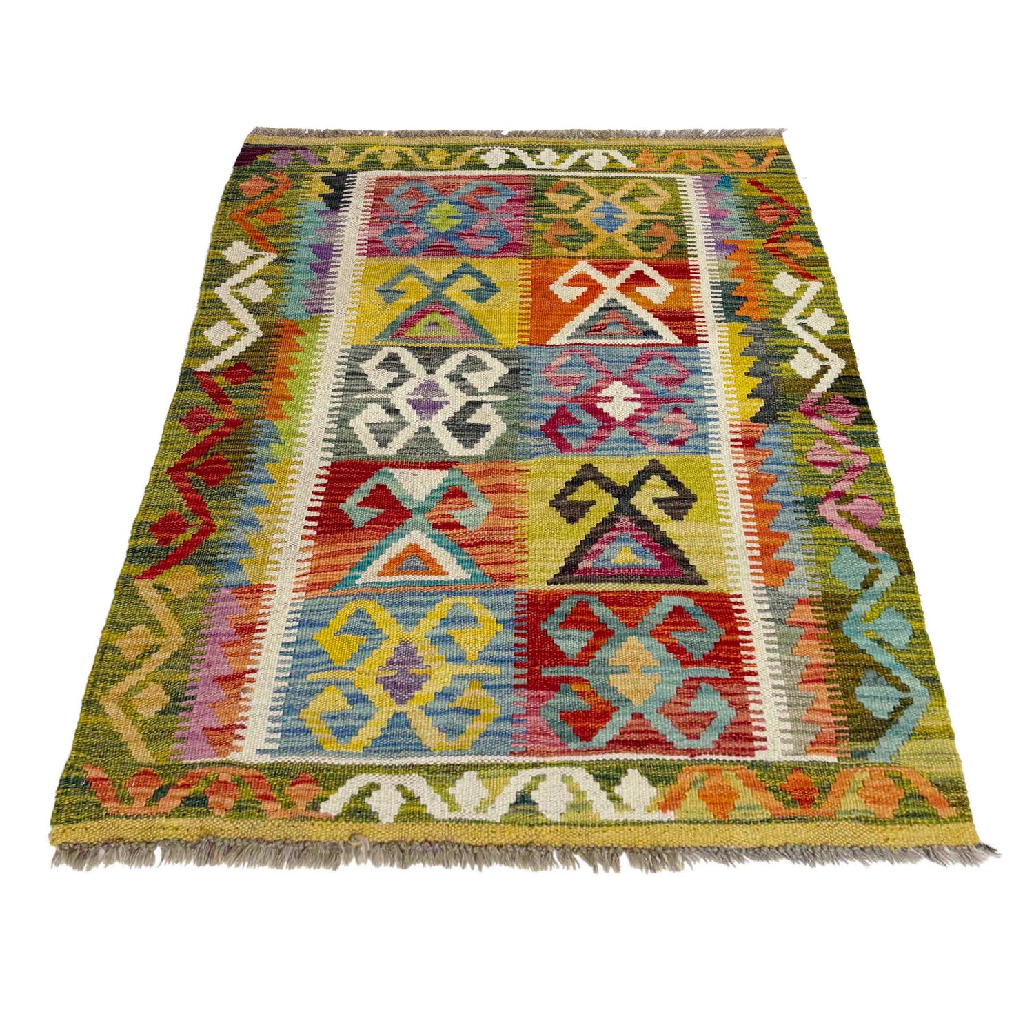 Handmade Vegetable Kilim 2' 9" x 3' 10" (ft) - No. Y39383