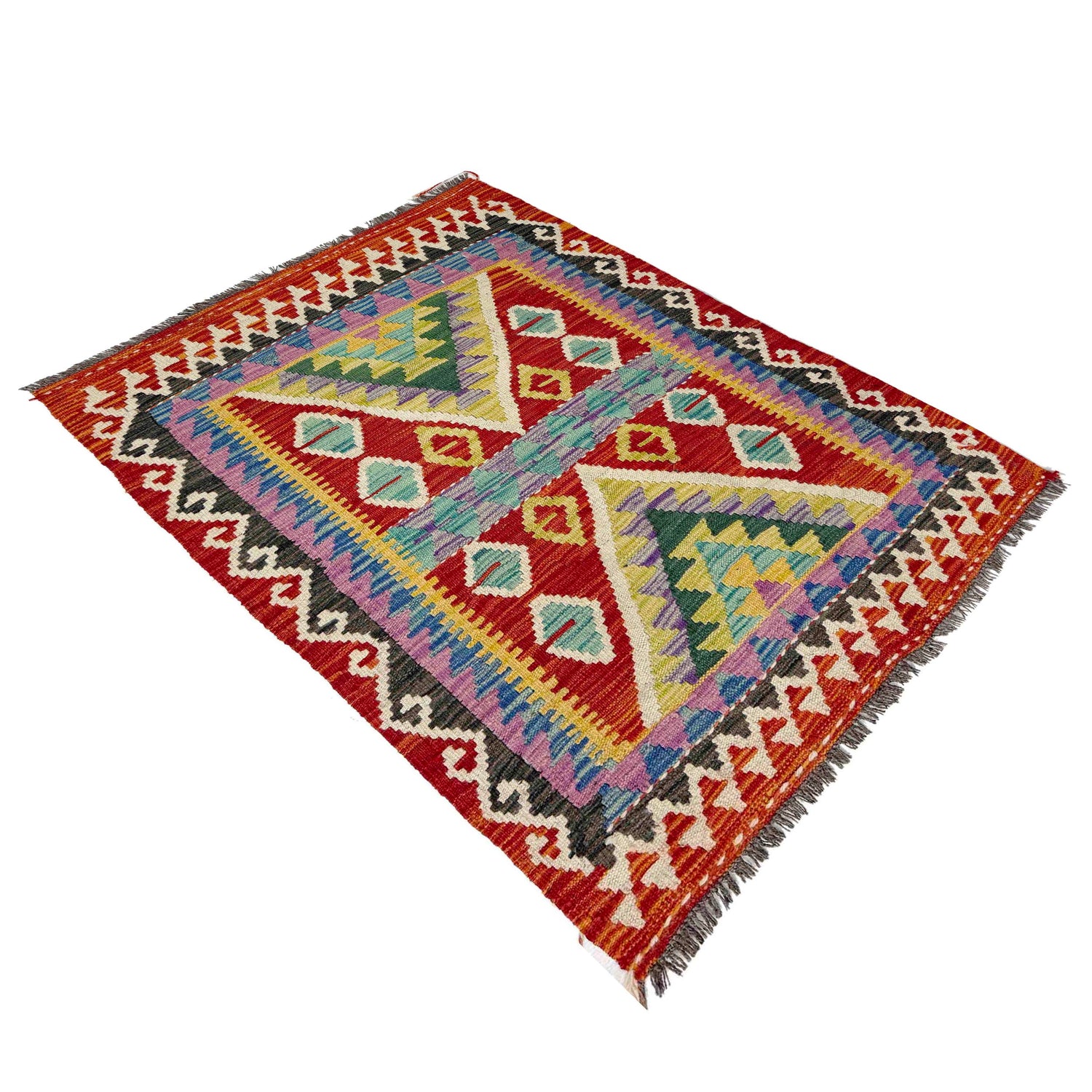 Handmade Vegetable Kelim 2' 9" x 3' 11" (ft) - No. Y39386