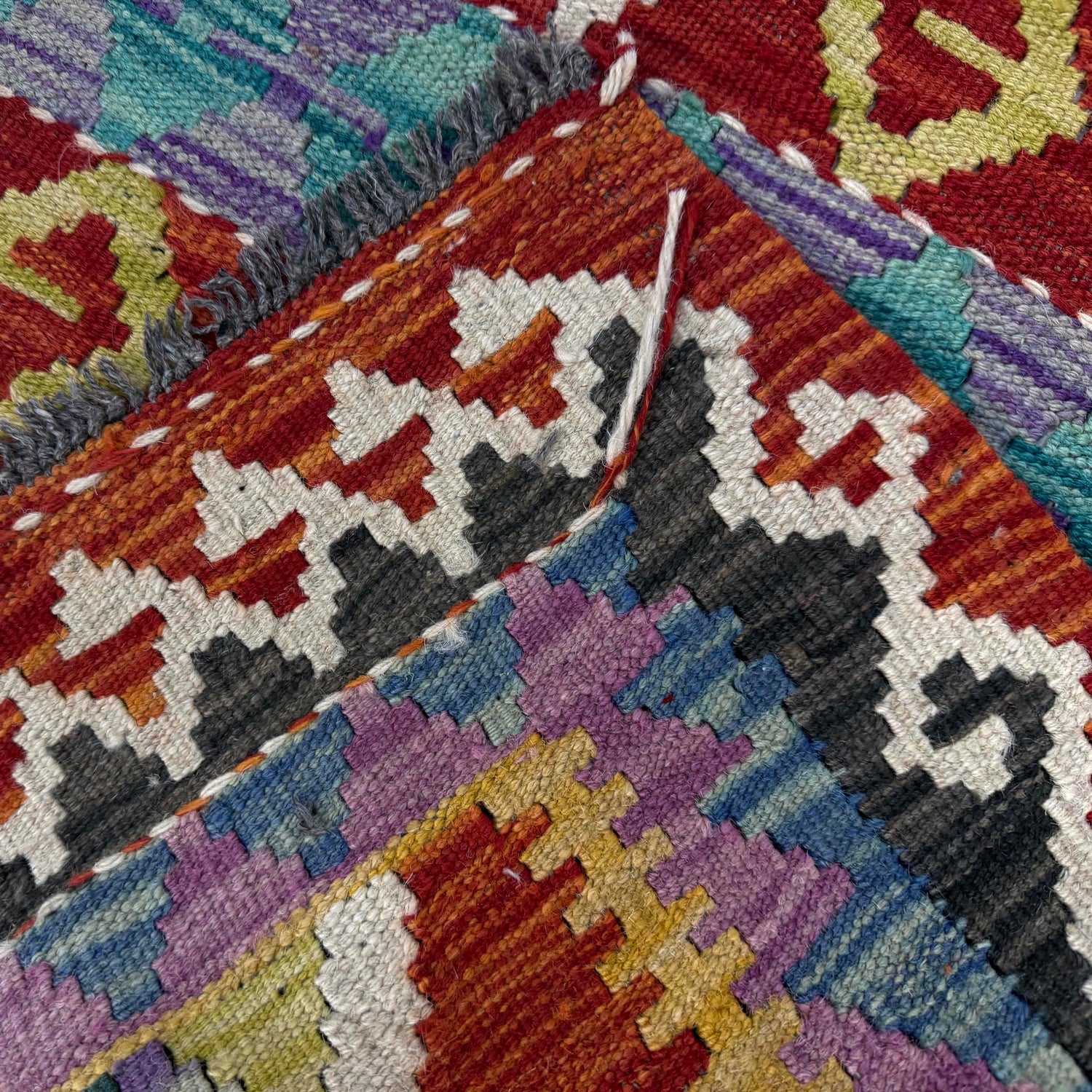 Handmade Vegetable Kelim 2' 9" x 3' 11" (ft) - No. Y39386