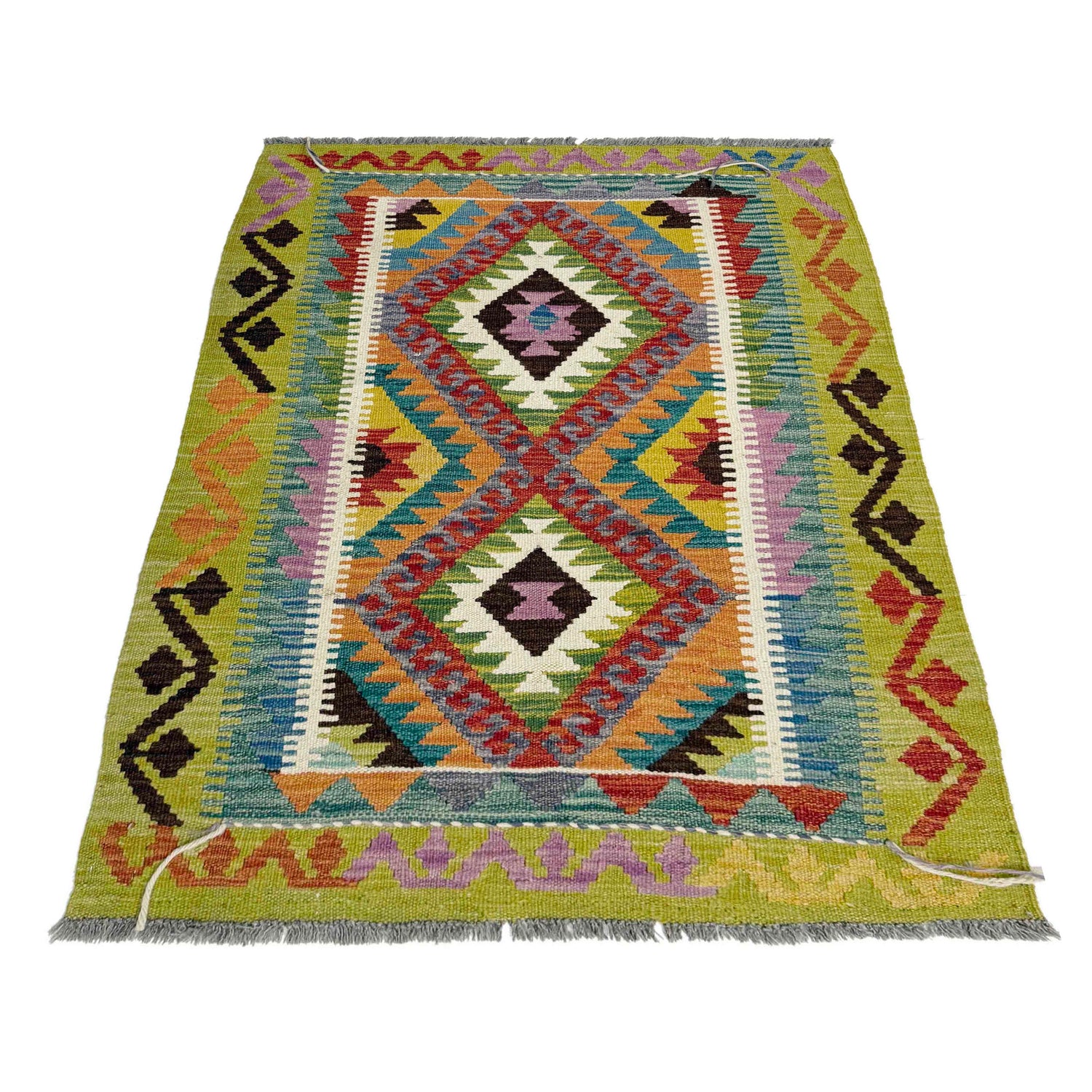 Handmade Vegetable Kilim 2' 11" x 4' 4" (ft) - No. Y39387