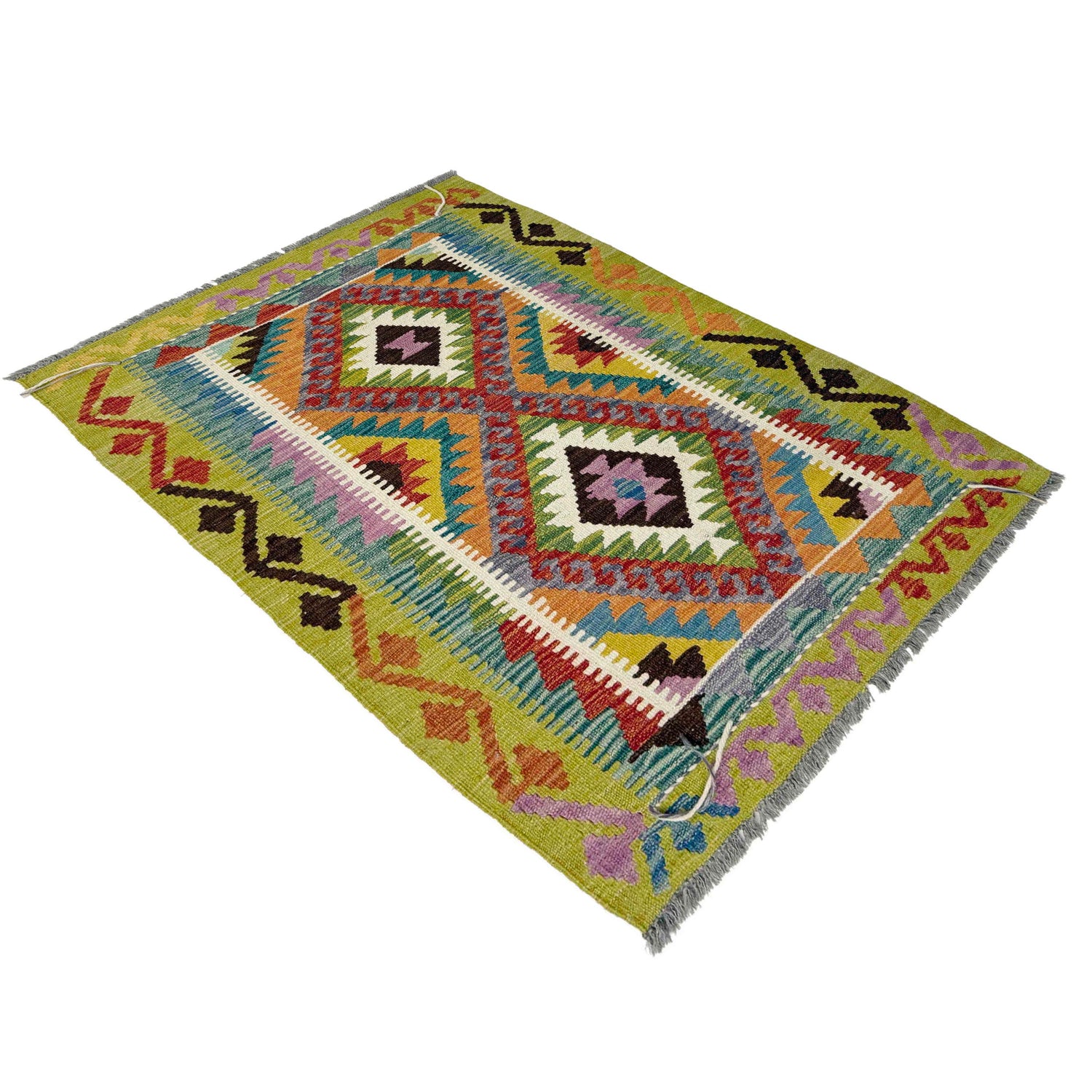 Handmade Vegetable Kilim 2' 11" x 4' 4" (ft) - No. Y39387