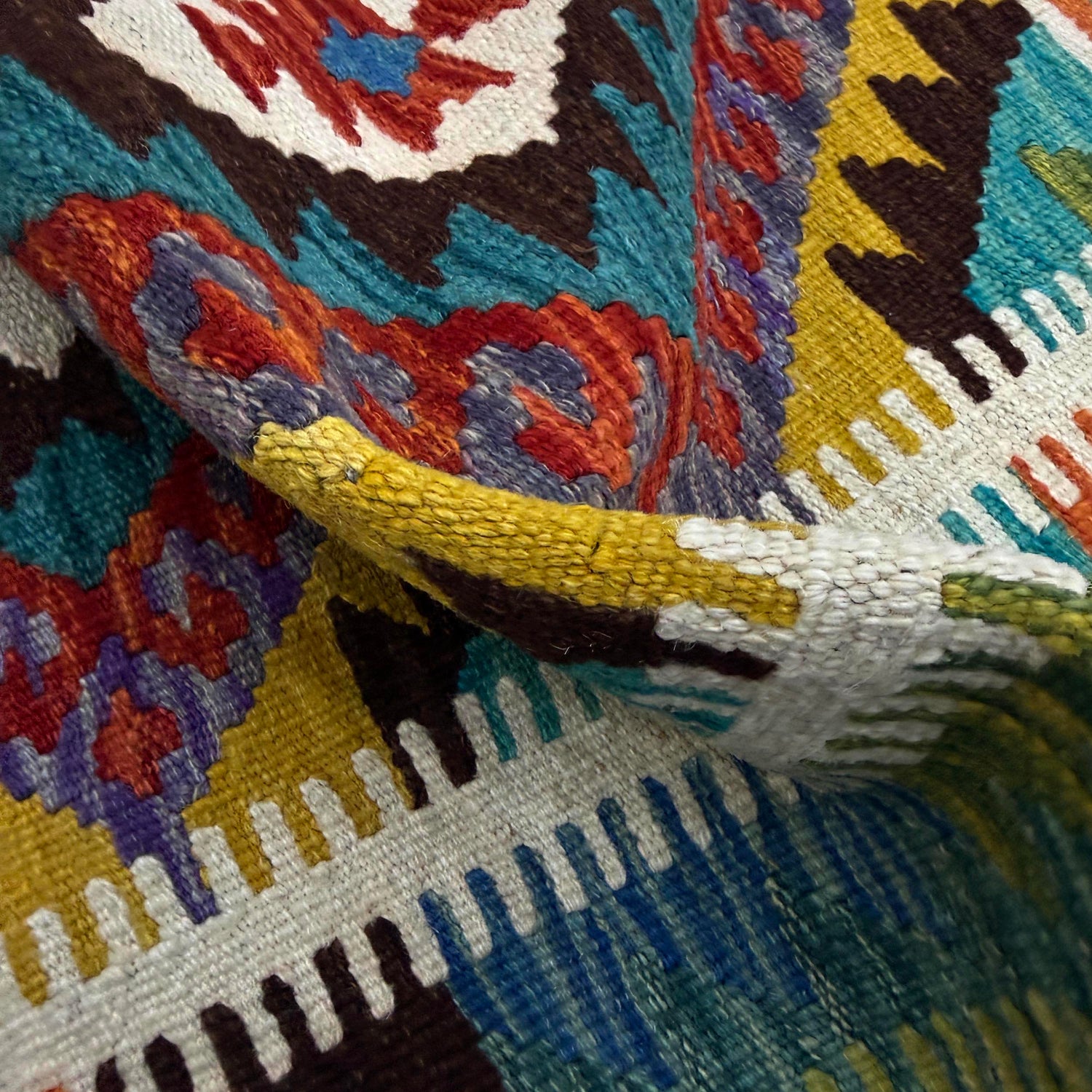 Handmade Vegetable Kelim 2' 9" x 3' 9" (ft) - No. Y39388