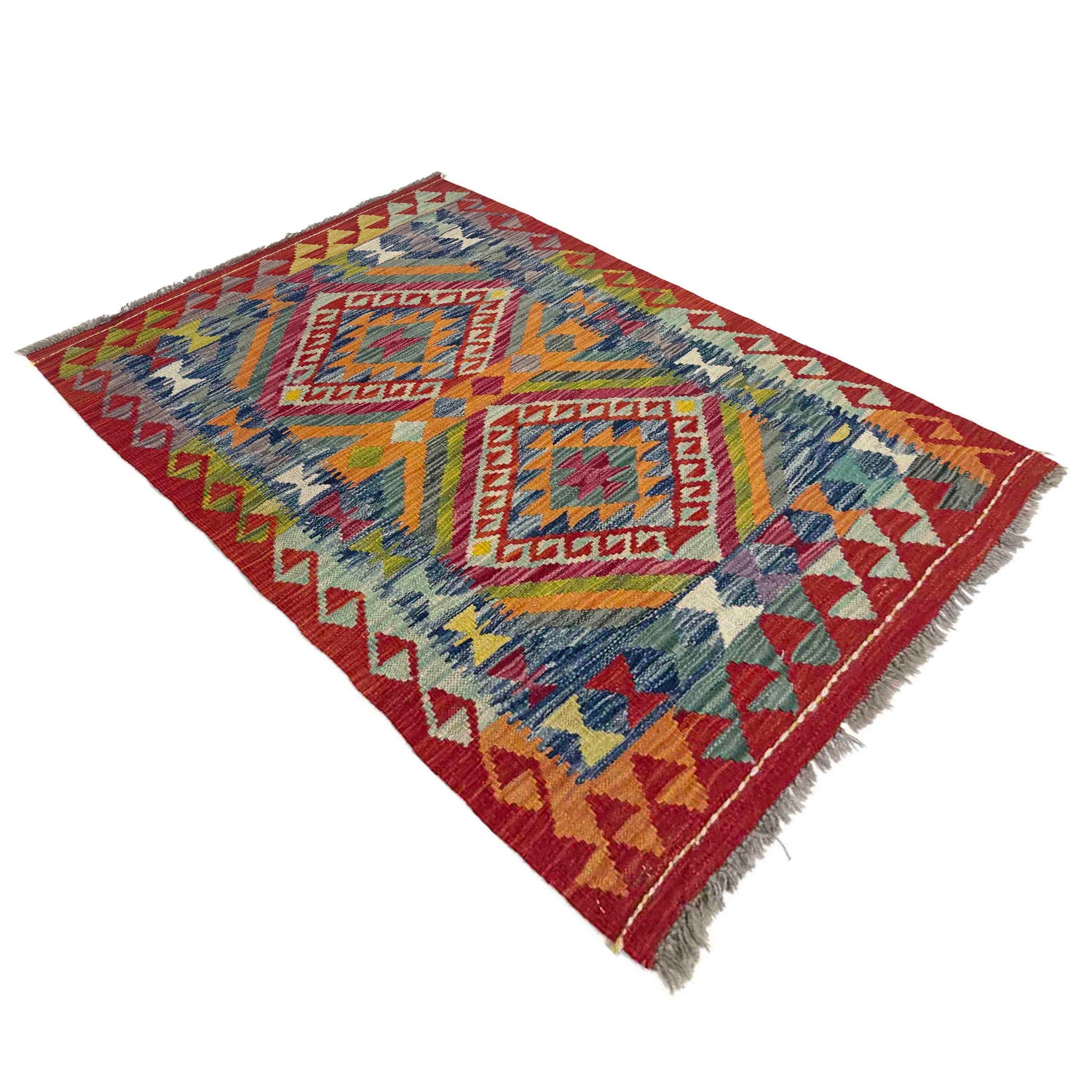 Handmade Vegetable Kilim 2' 9" x 4' 0" (ft) - No. Y39389