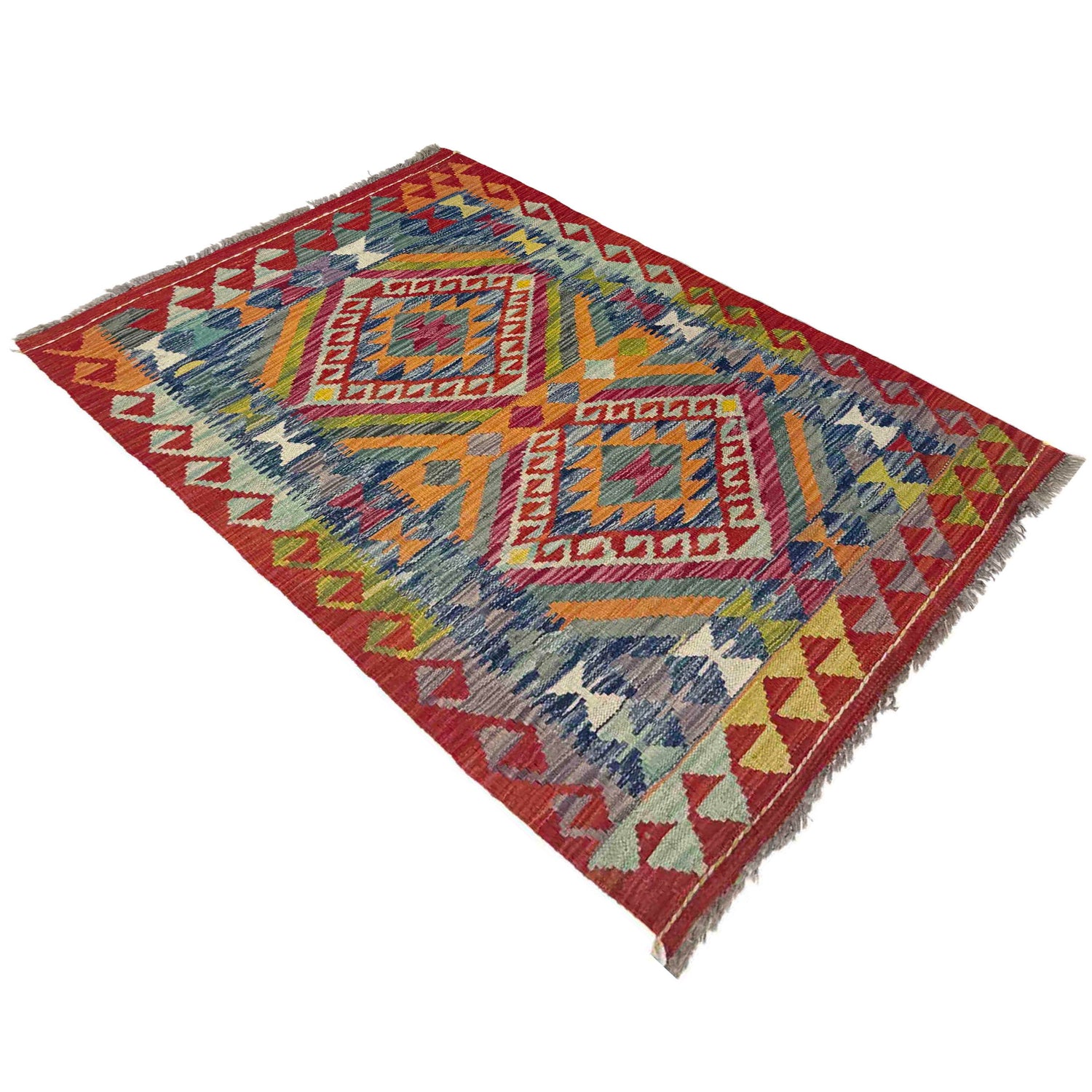 Handmade Vegetable Kilim 2' 9" x 4' 0" (ft) - No. Y39389