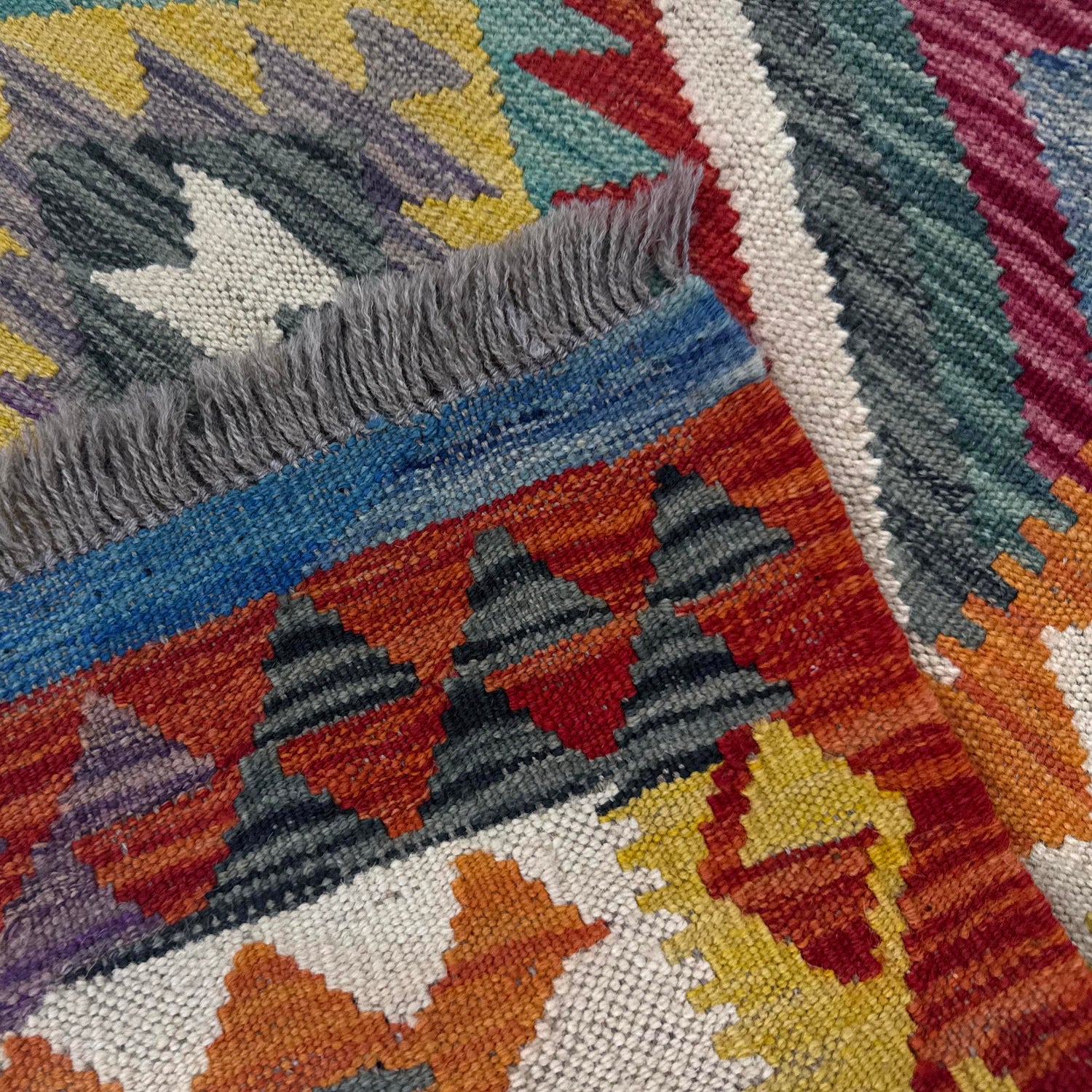 Handmade Vegetable Kelim 2' 9" x 4' 1" (ft) - No. Y39390