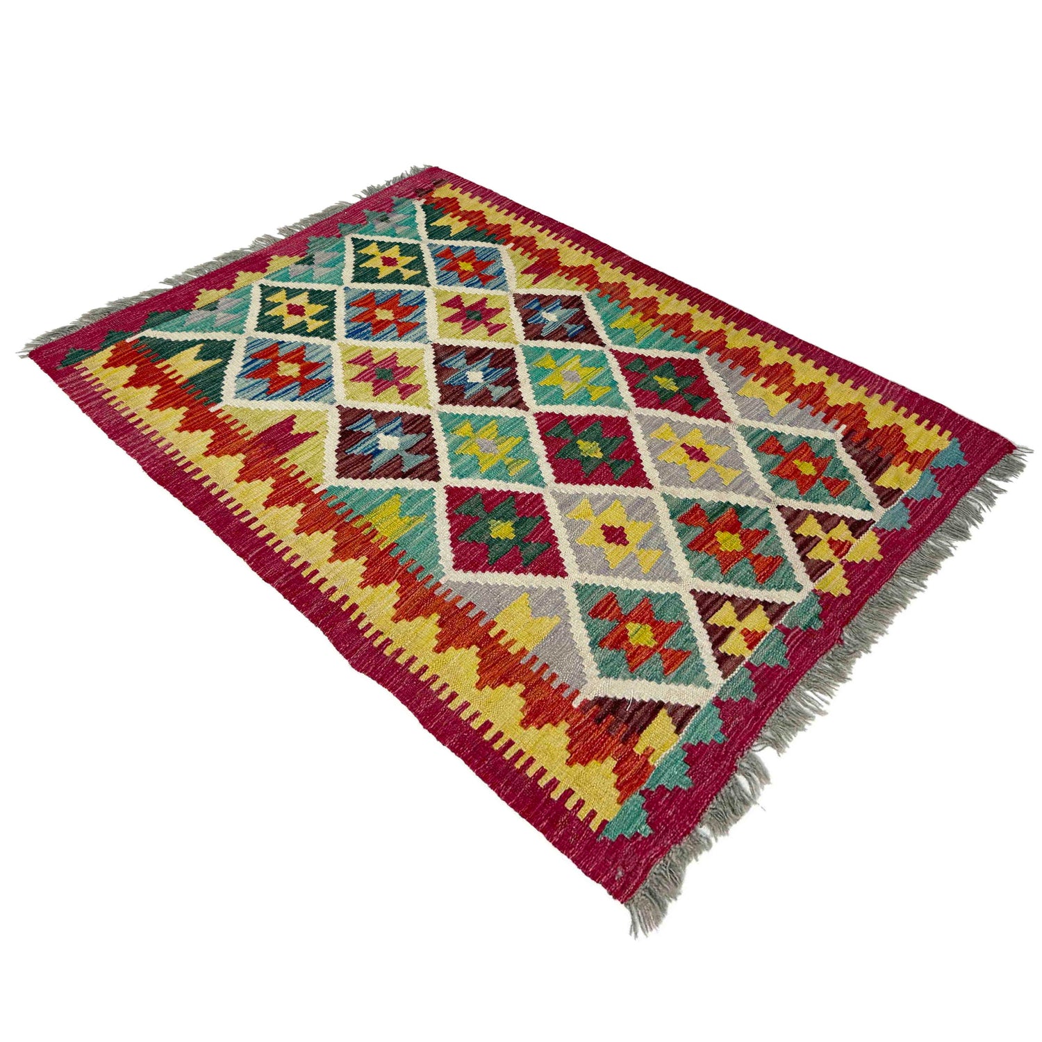 Handmade Vegetable Kilim 2' 9" x 3' 7" (ft) - No. Y39392