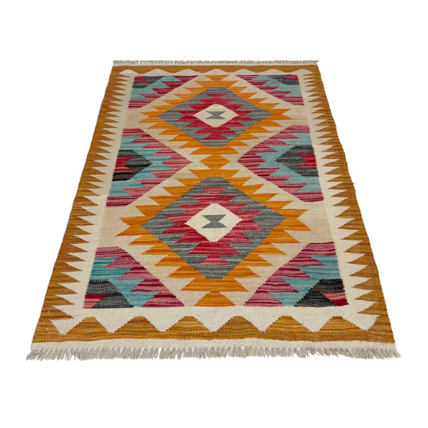 Handmade Vegetable Kilim 2' 7" x 3' 10" (ft) - No. Y39393