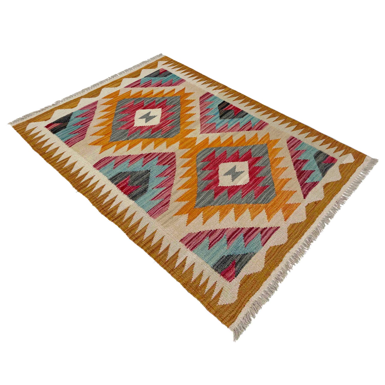 Handmade Vegetable Kilim 2' 7" x 3' 10" (ft) - No. Y39393