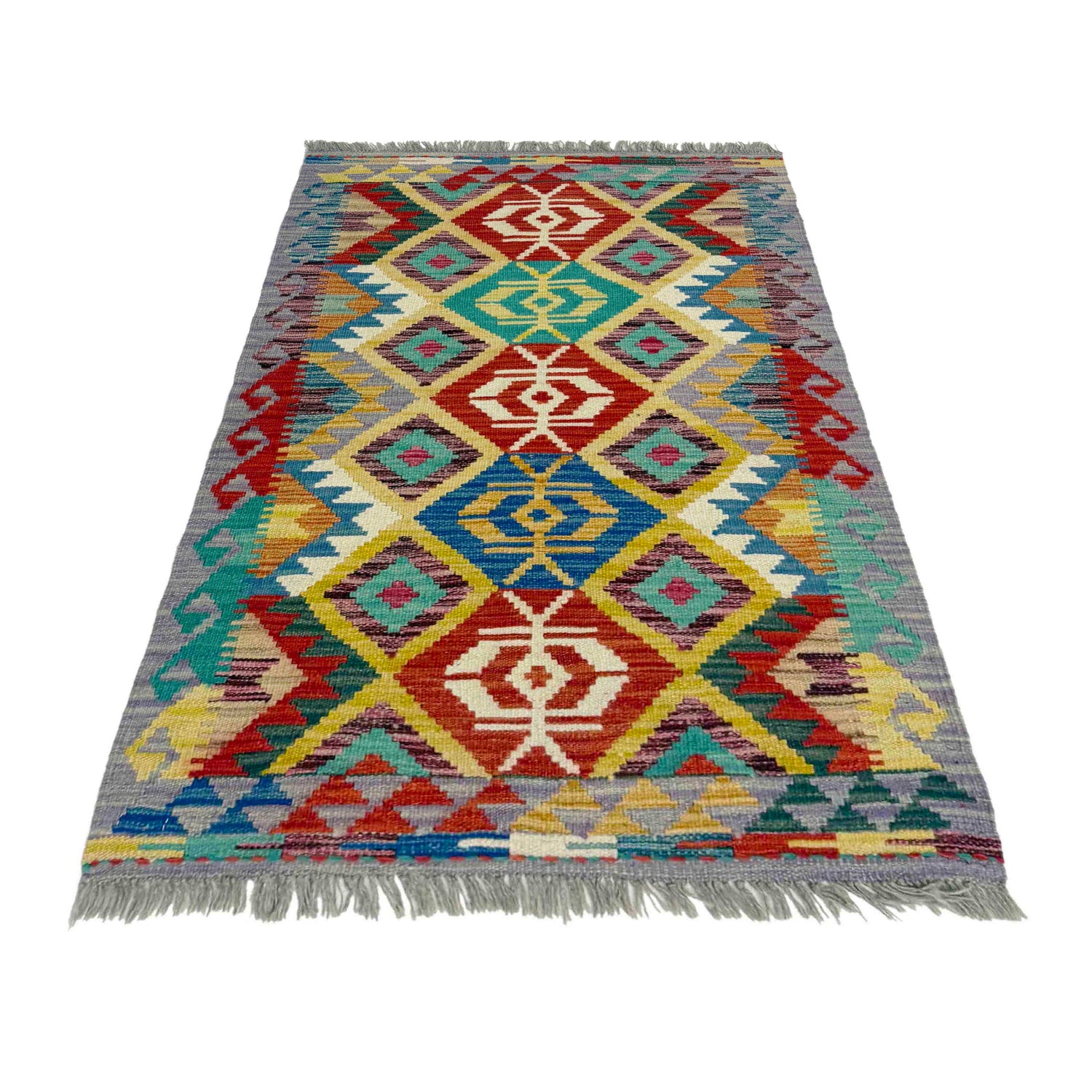 Handmade Vegetable Kelim 2' 6" x 4' 2" (ft) - No. Y39394