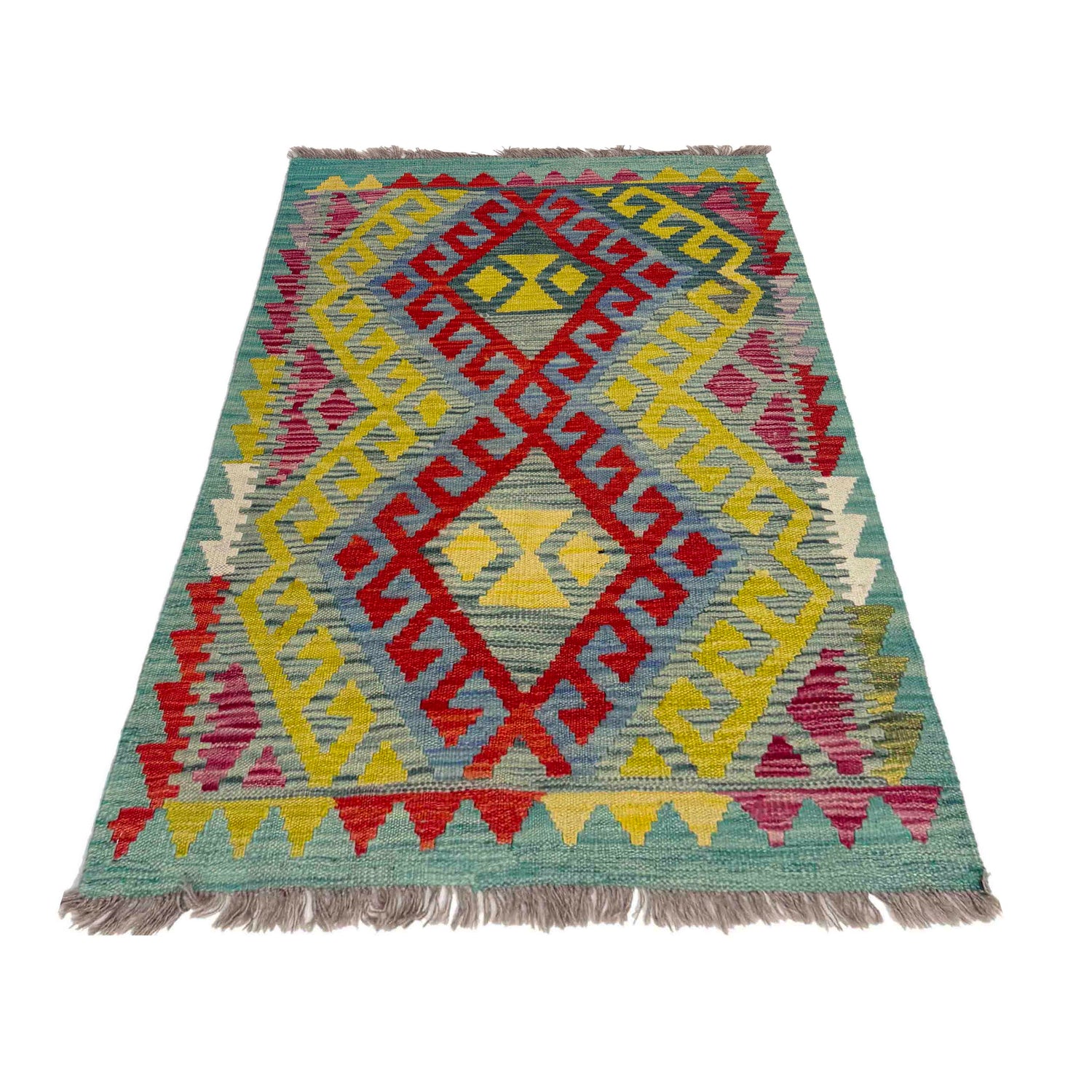 Handmade Vegetable Kilim 2' 9" x 3' 11" (ft) - No. Y39395