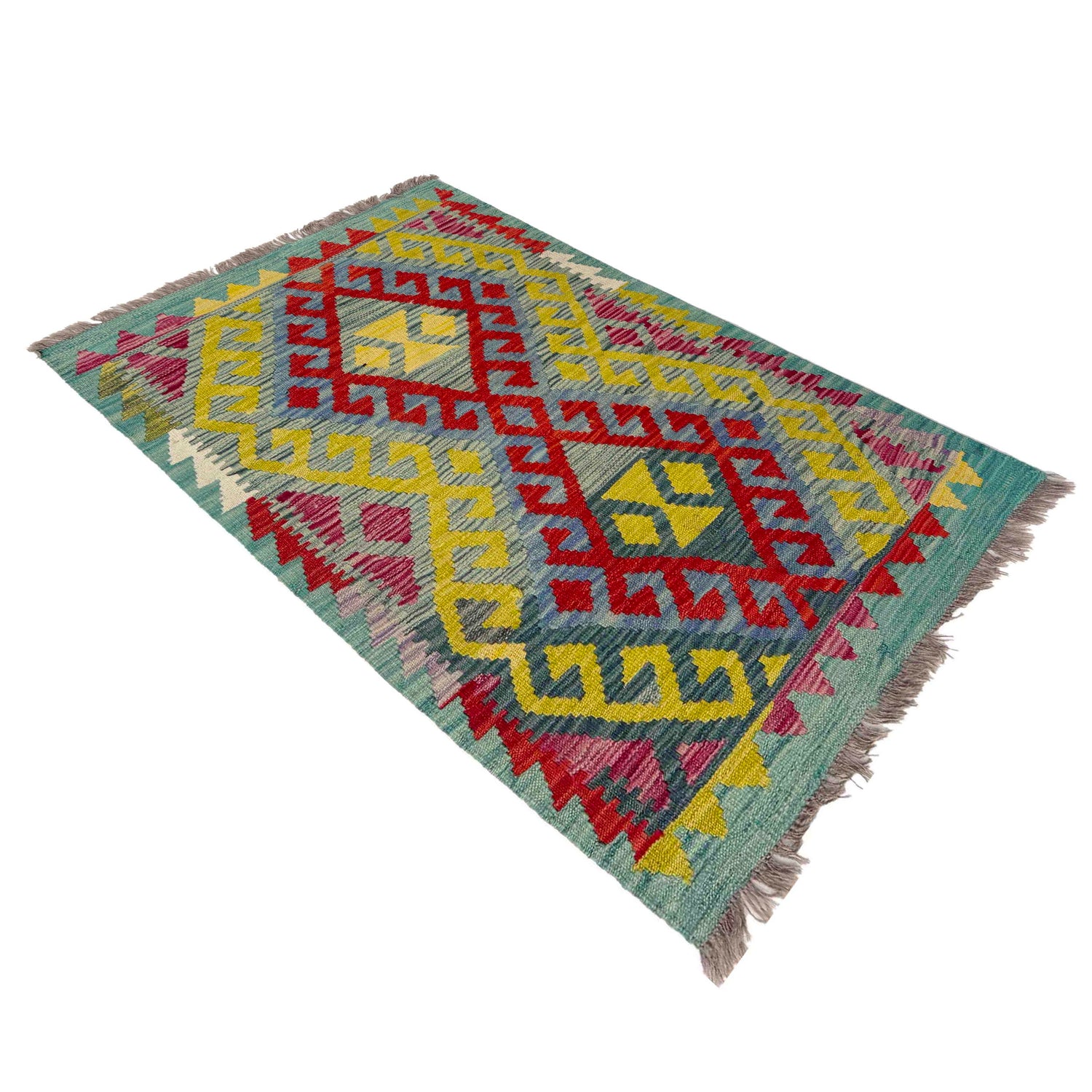 Handmade Vegetable Kilim 2' 9" x 3' 11" (ft) - No. Y39395