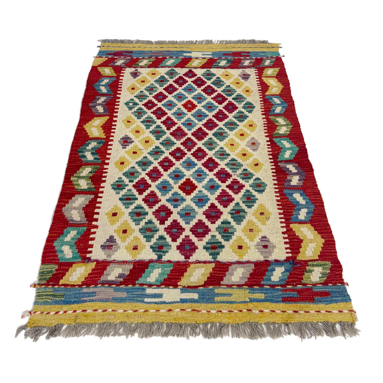 Handmade Vegetable Kelim 2' 7" x 4' 0" (ft) - No. Y39396