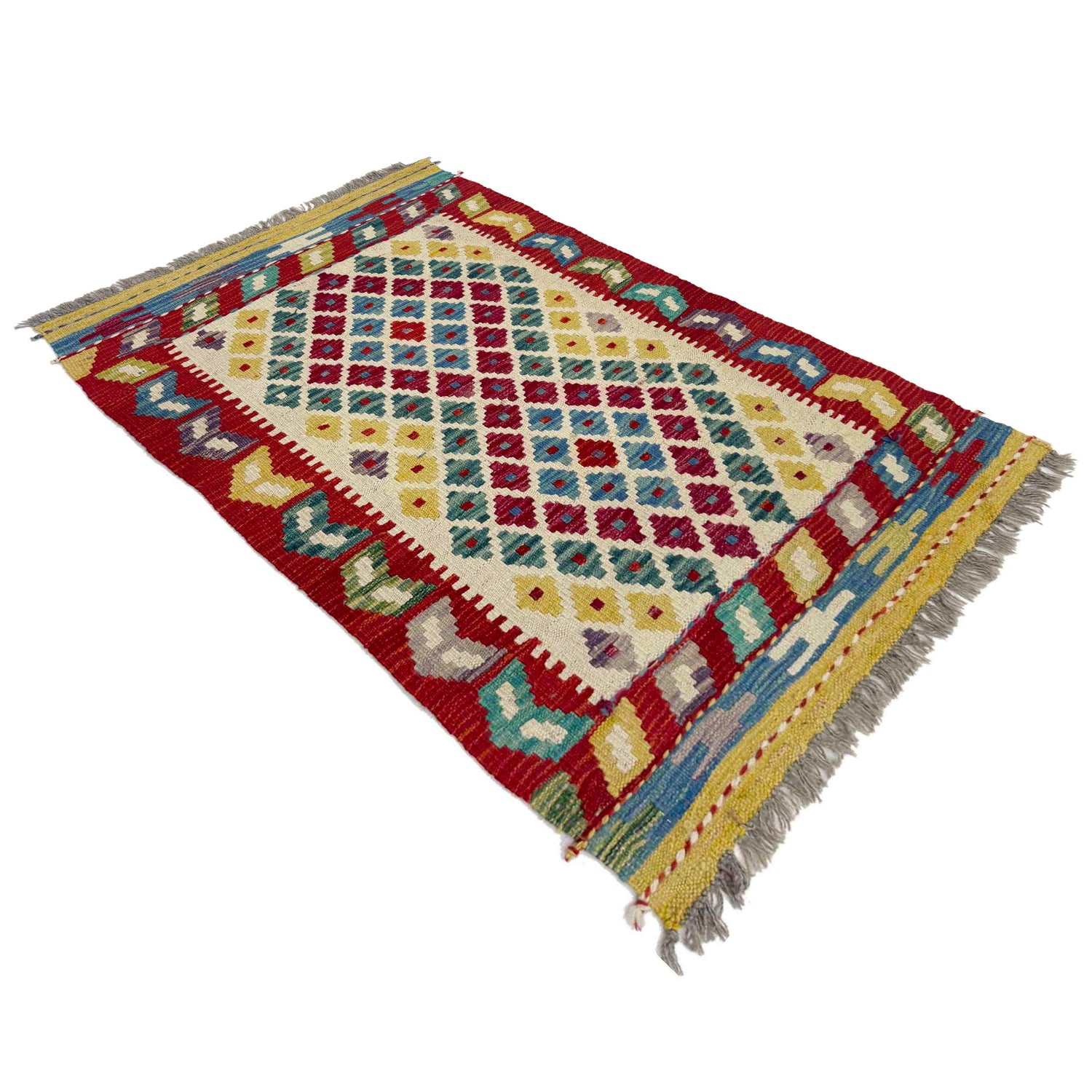 Handmade Vegetable Kelim 2' 7" x 4' 0" (ft) - No. Y39396