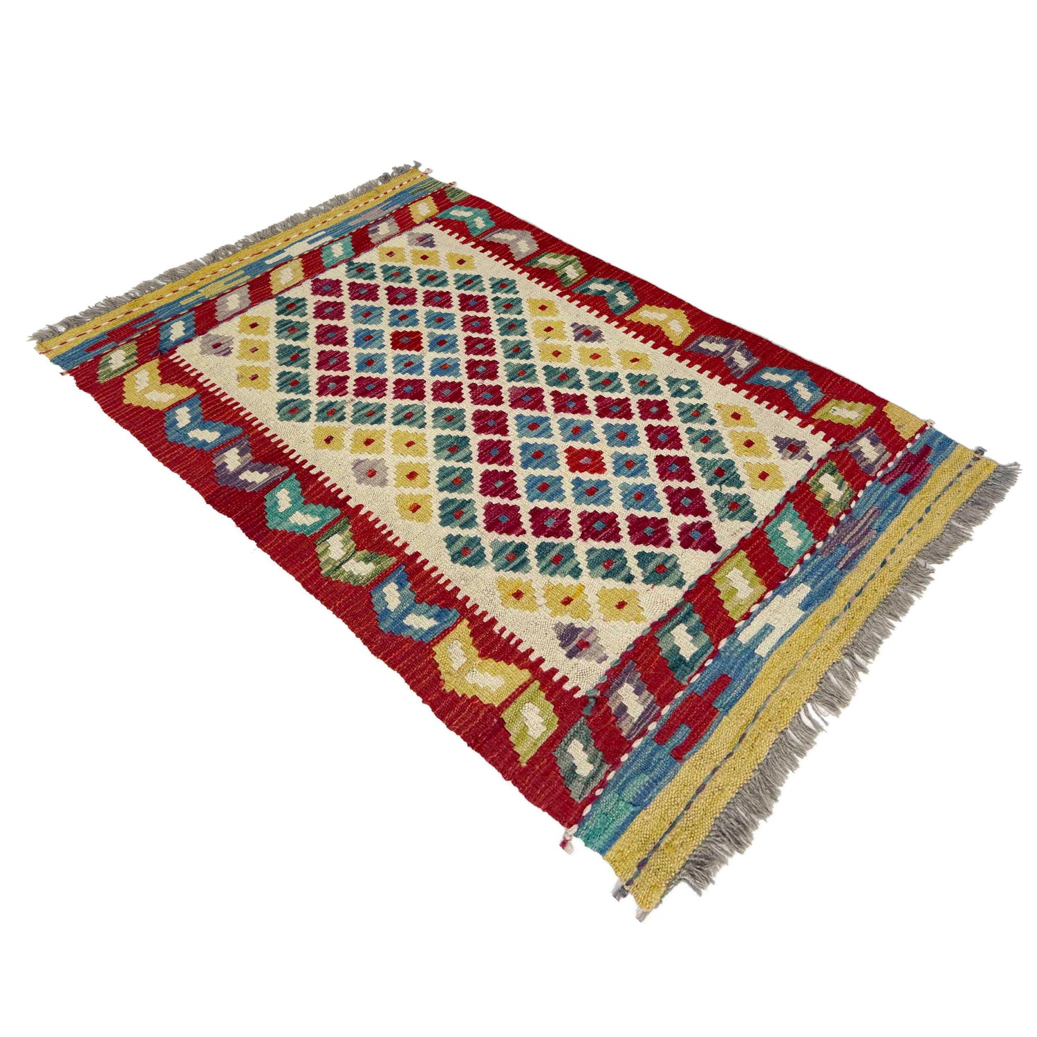 Handmade Vegetable Kelim 2' 7" x 4' 0" (ft) - No. Y39396