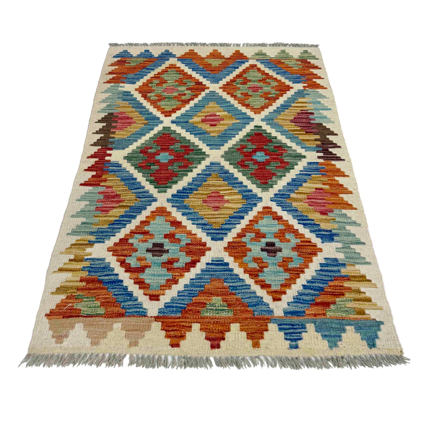 Handmade Vegetable Kelim 2' 7" x 4' 1" (ft) - No. Y39398
