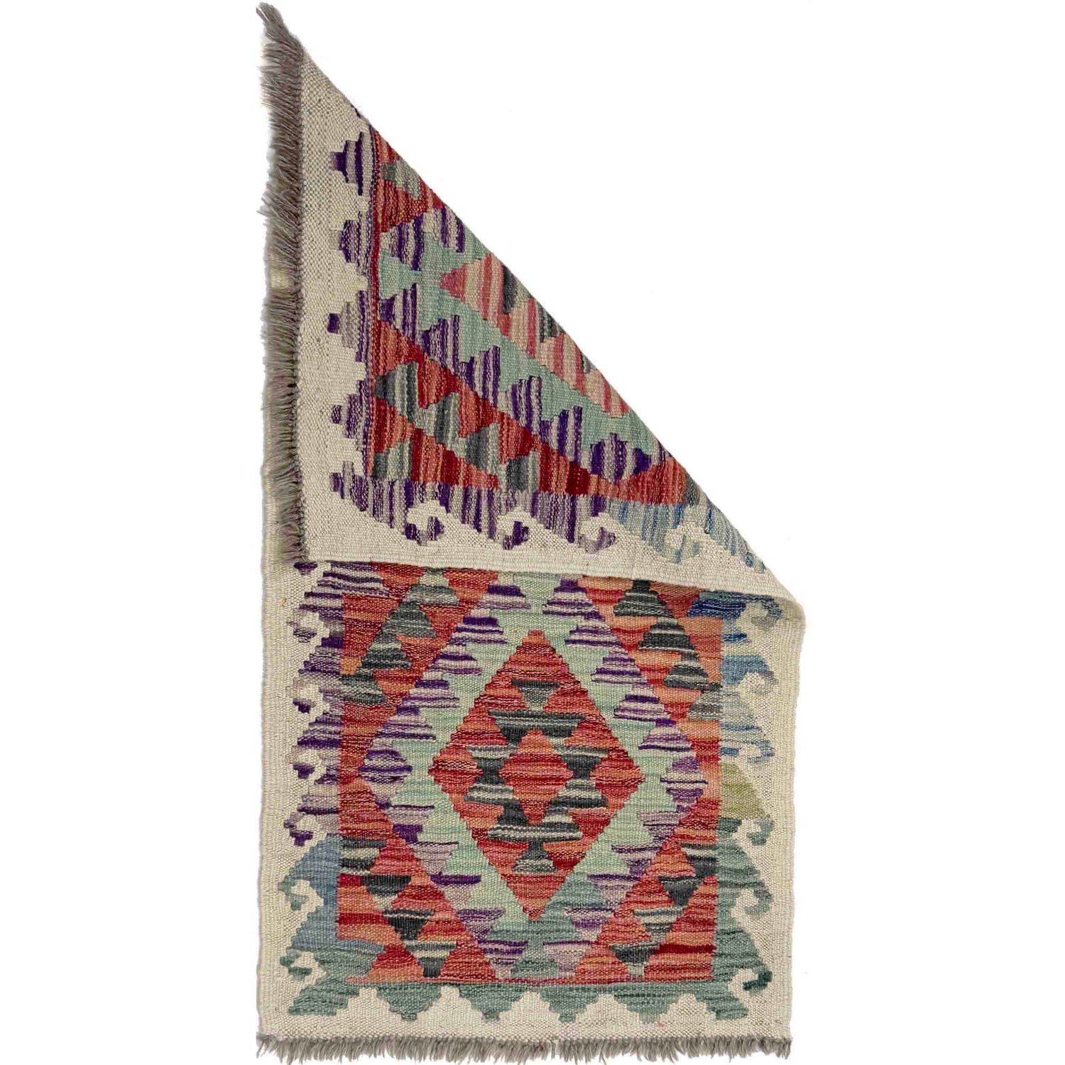 Handmade Vegetable Kilim 1' 10" x 3' 6" (ft) - No. Y39406