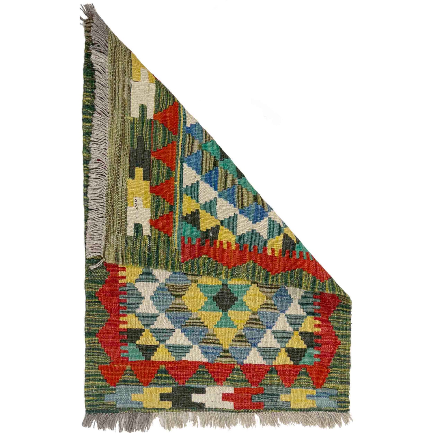 Handmade Vegetable Kelim 1' 11" x 2' 9" (ft) - No. Y39413