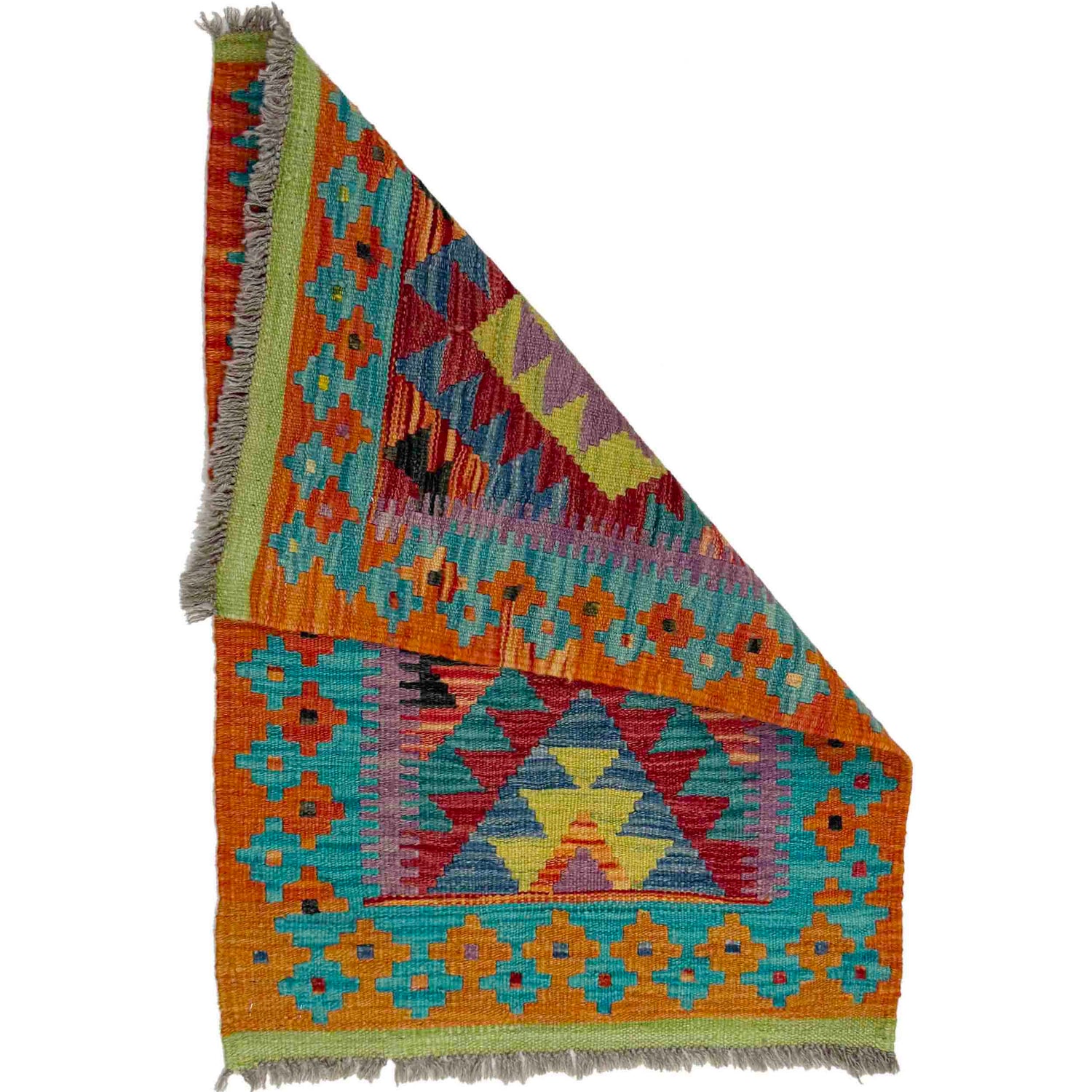 Handmade Vegetable Kelim 1' 11" x 2' 11" (ft) - No. Y39424
