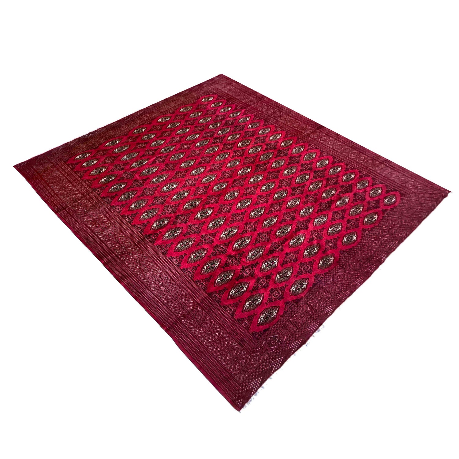 Red Color Bokhara Carpet 10' 0" x 11' 11" (ft) - No. Y39436