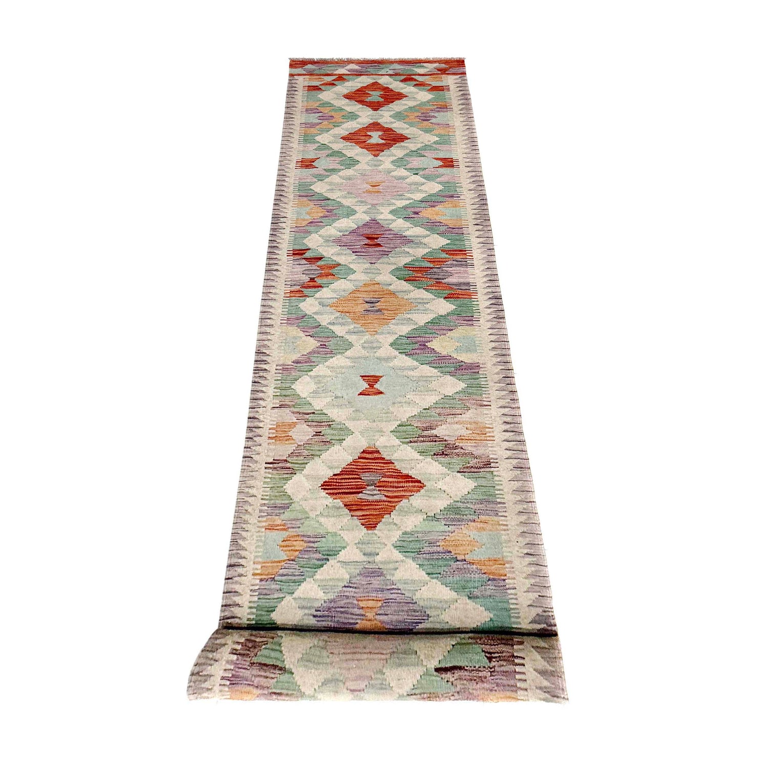 Vegetable Kelim Runner 2' 7" x 15' 11" (ft) - No. Y39440