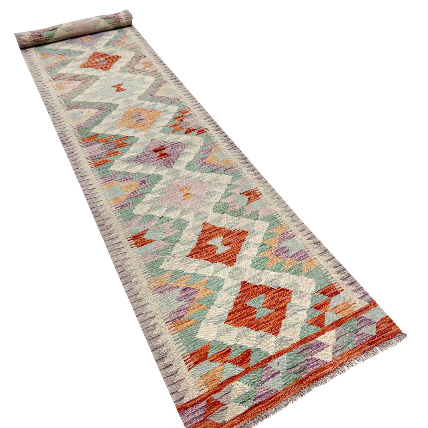 Vegetable Kelim Runner 2' 7" x 15' 11" (ft) - No. Y39440