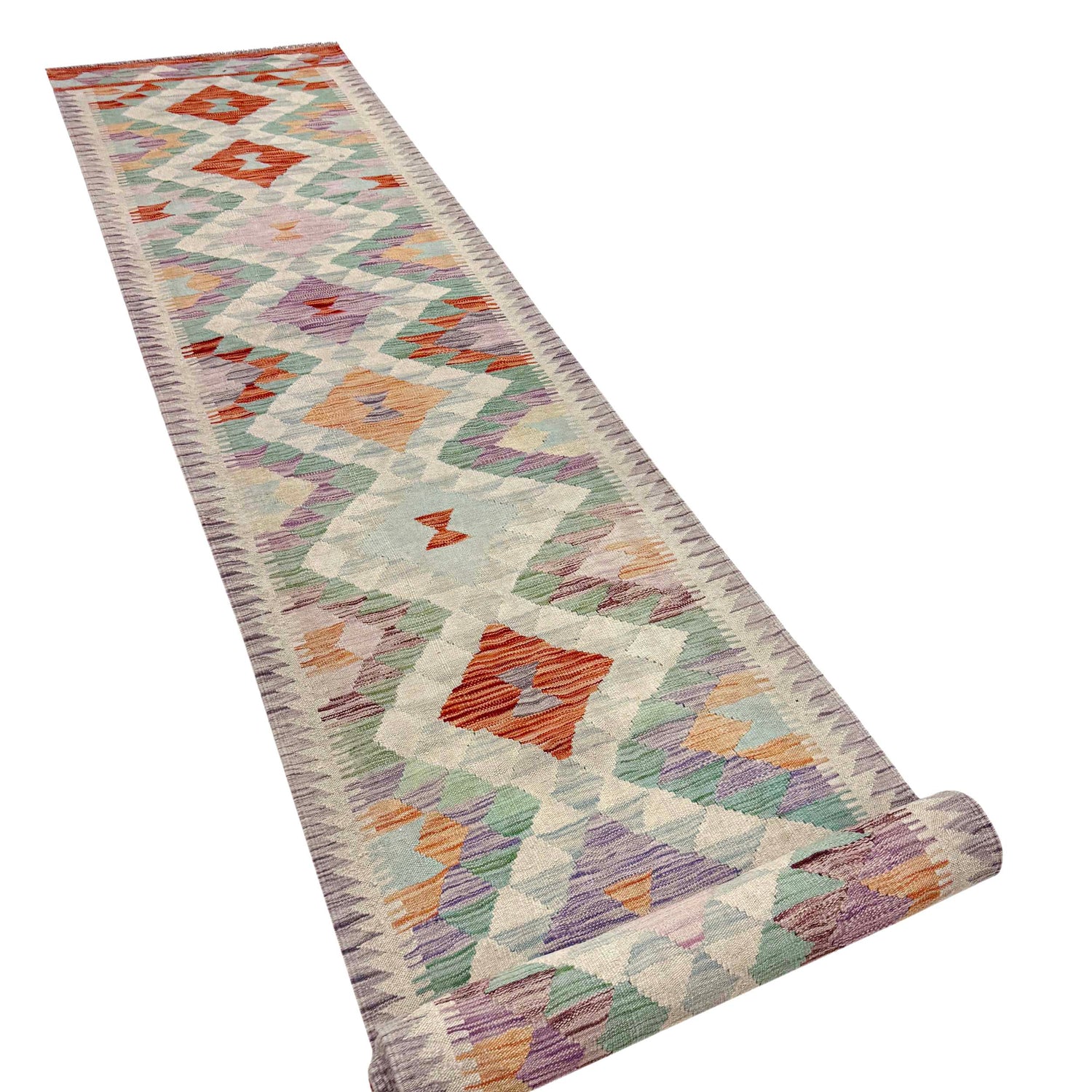 Vegetable Kelim Runner 2' 7" x 15' 11" (ft) - No. Y39440