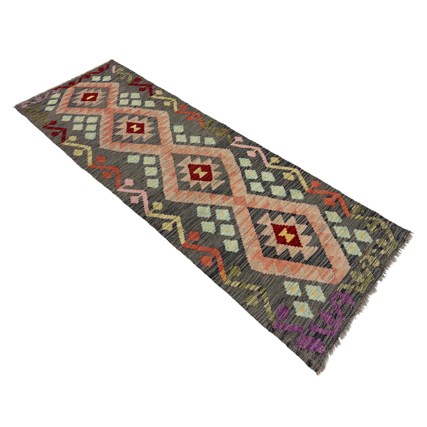 Vegetable Kelim Runner 2' 3" x 7' 2" (ft)- No. Y39441