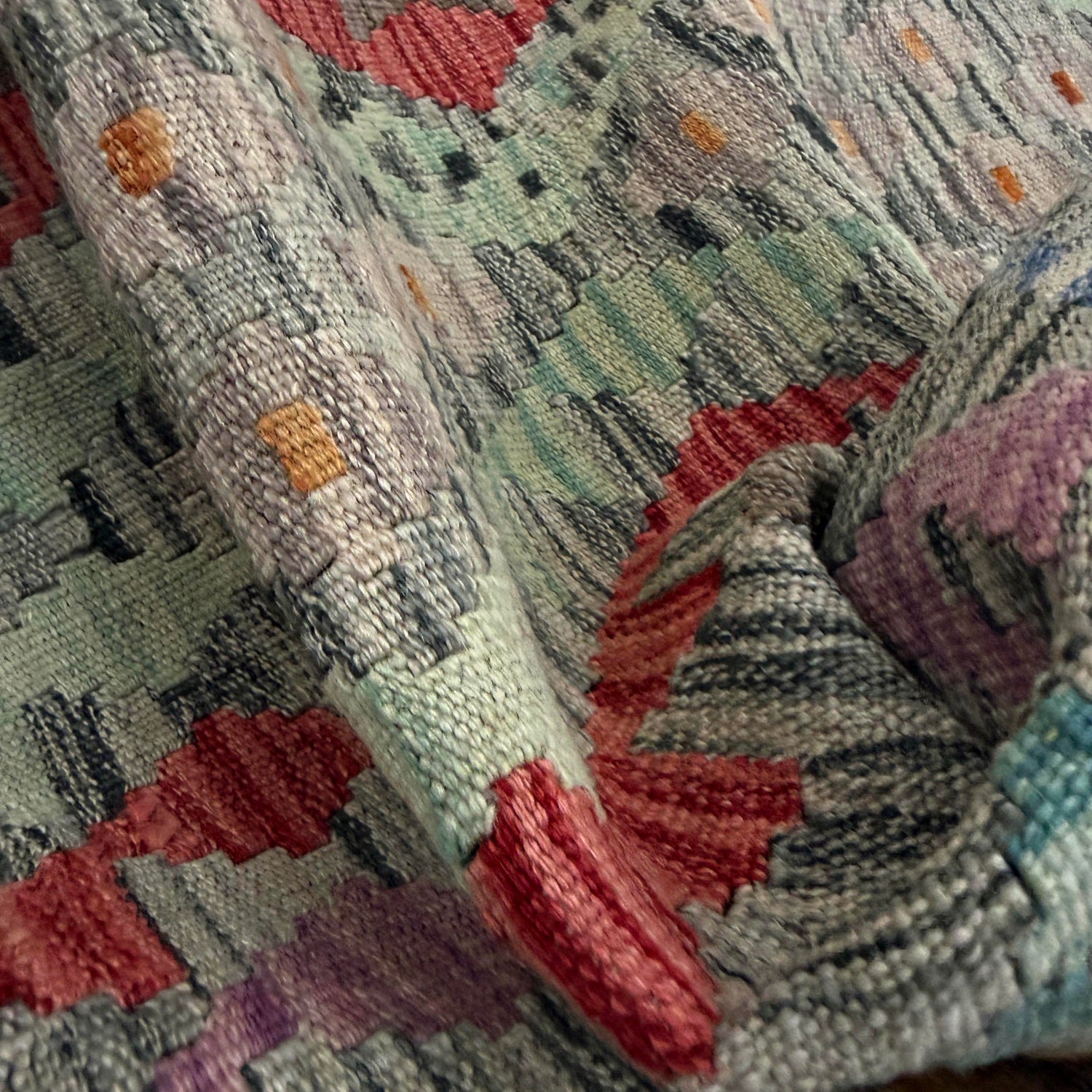 Handmade Vegetable Kilim 5' 1" x 6' 6" (ft) - No. Y39444