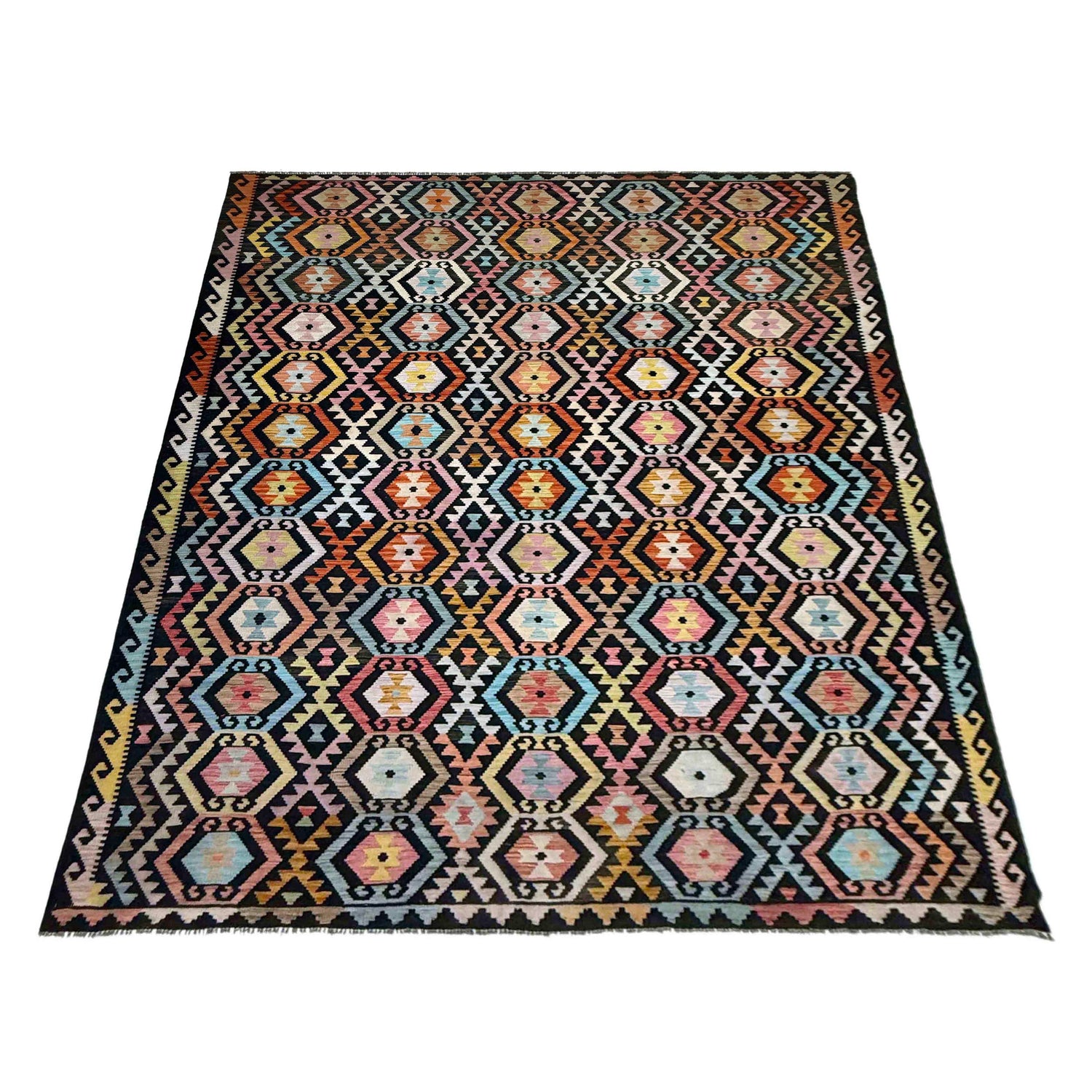 Handmade Vegetable Kilim 8' 2" x 11' 6" (ft) - No. Y39445