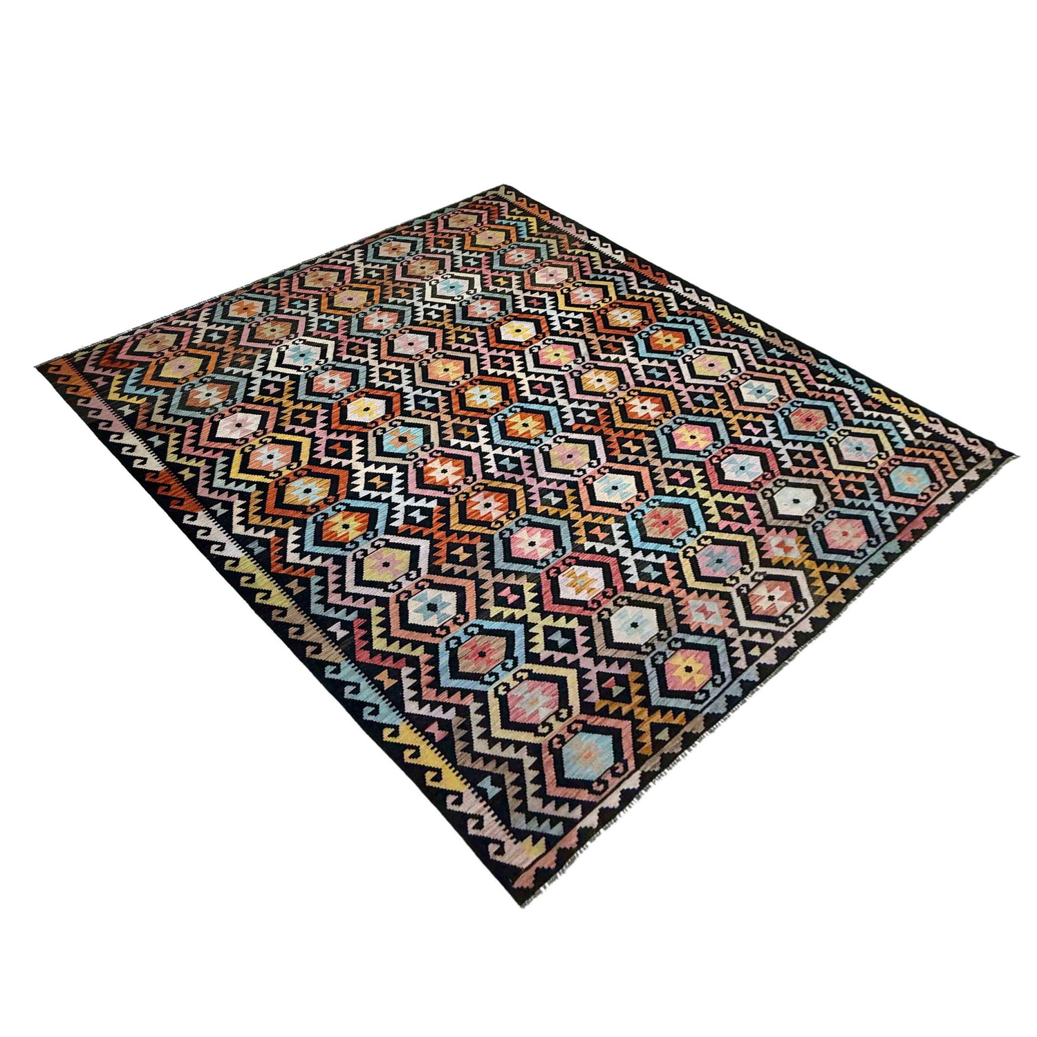 Handmade Vegetable Kilim 8' 2" x 11' 6" (ft) - No. Y39445