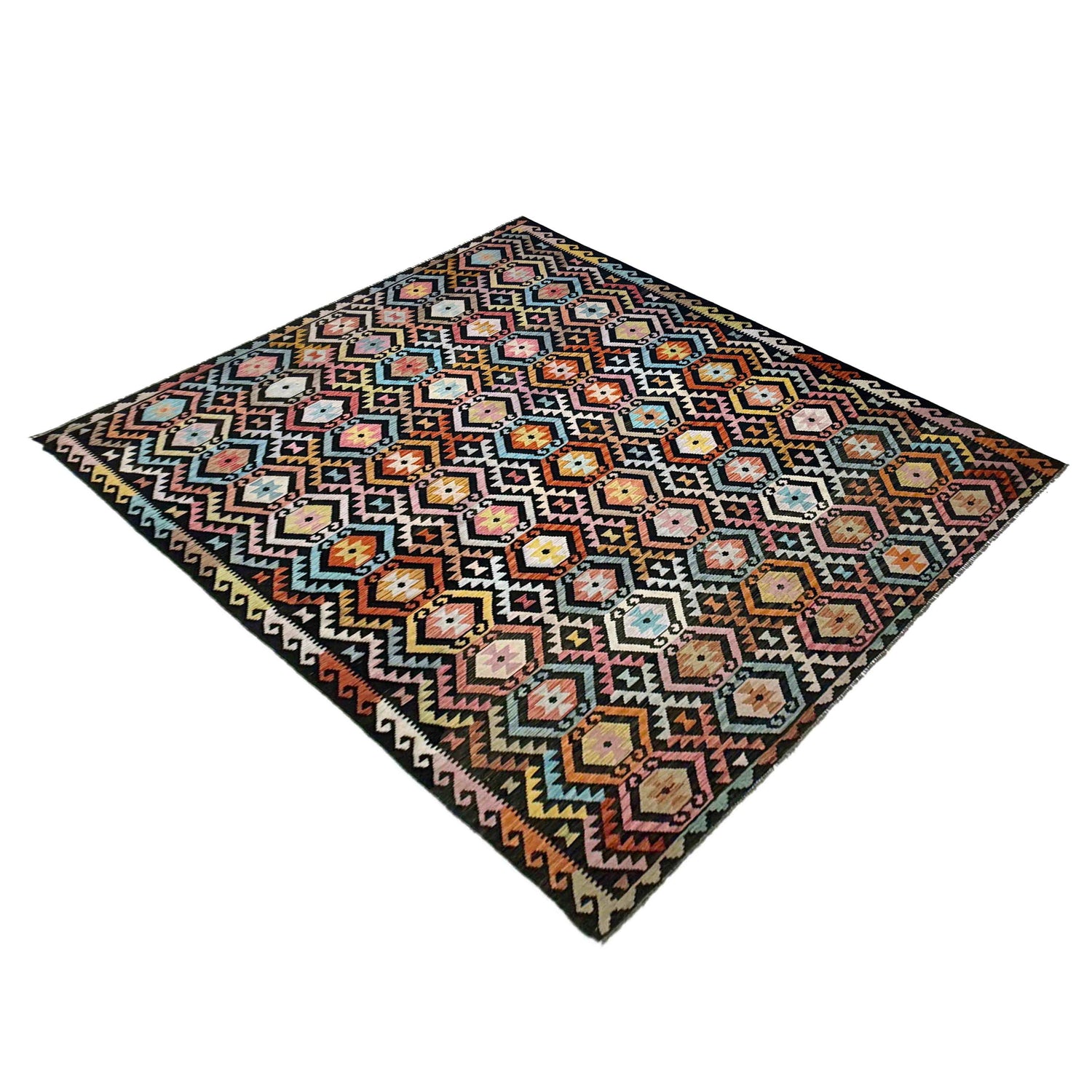 Handmade Vegetable Kilim 8' 2" x 11' 6" (ft) - No. Y39445