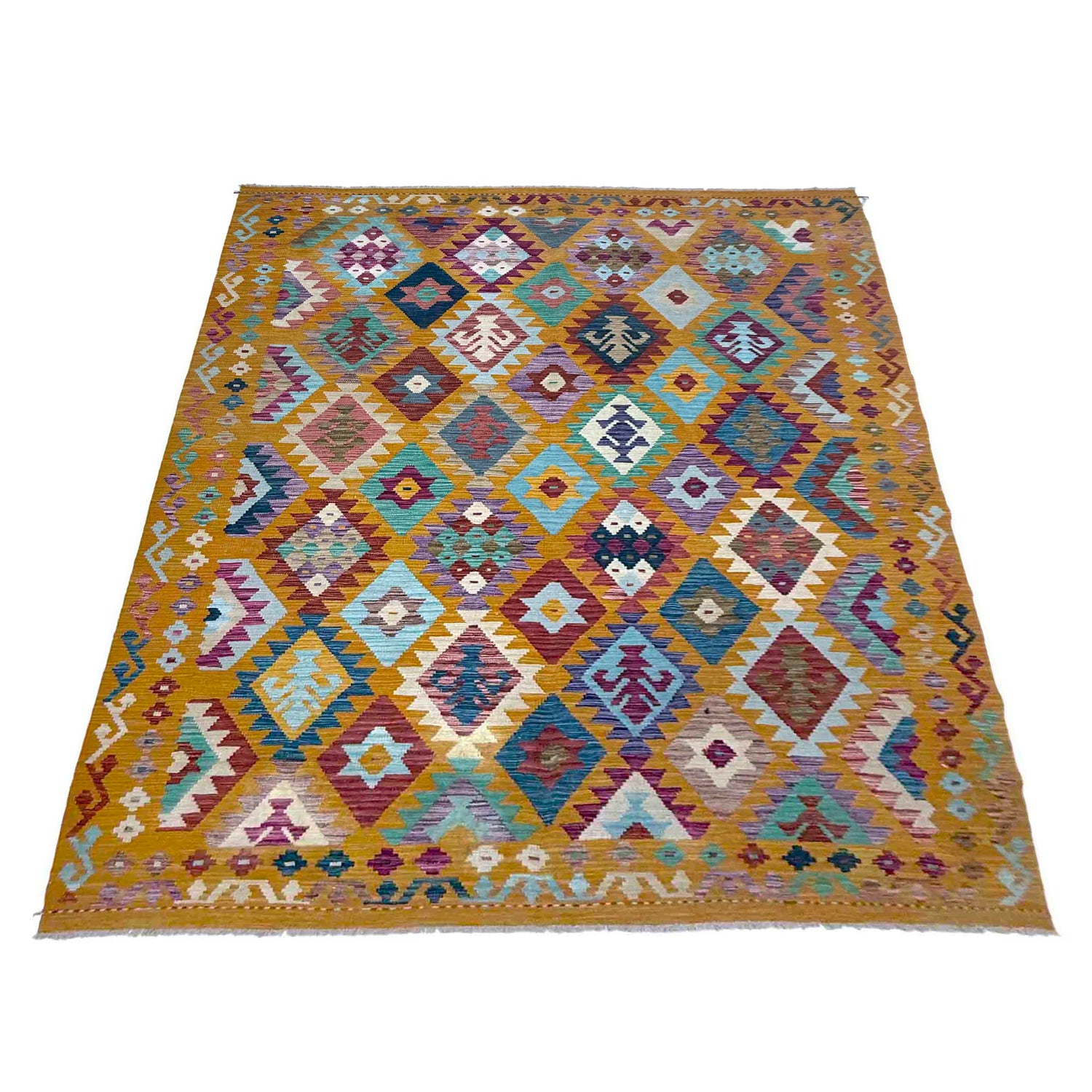 Handmade Vegetable Kelim 6' 9" x 9' 5" (ft) - No. Y39446