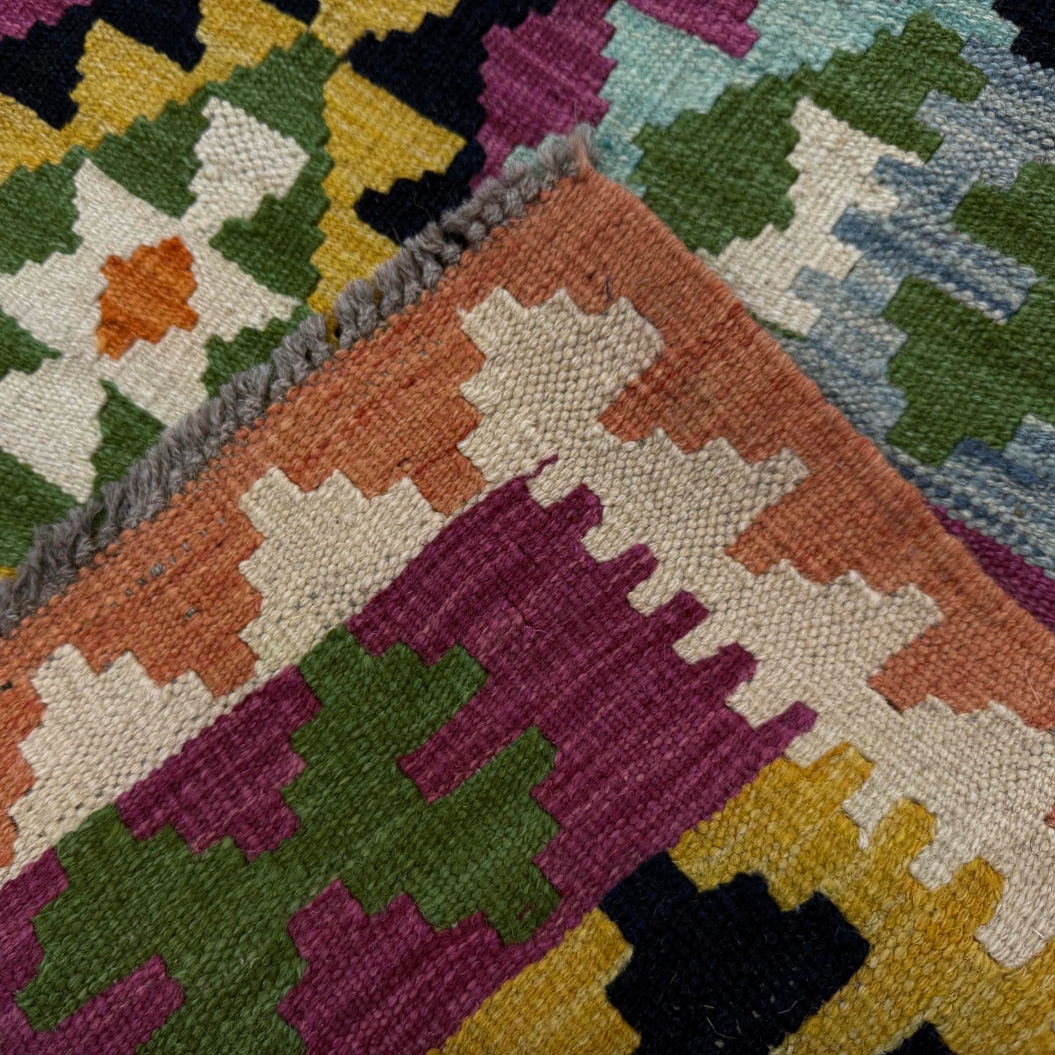 Handmade Vegetable Kilim 3' 2" x 4' 10" (ft) - No. Y39450