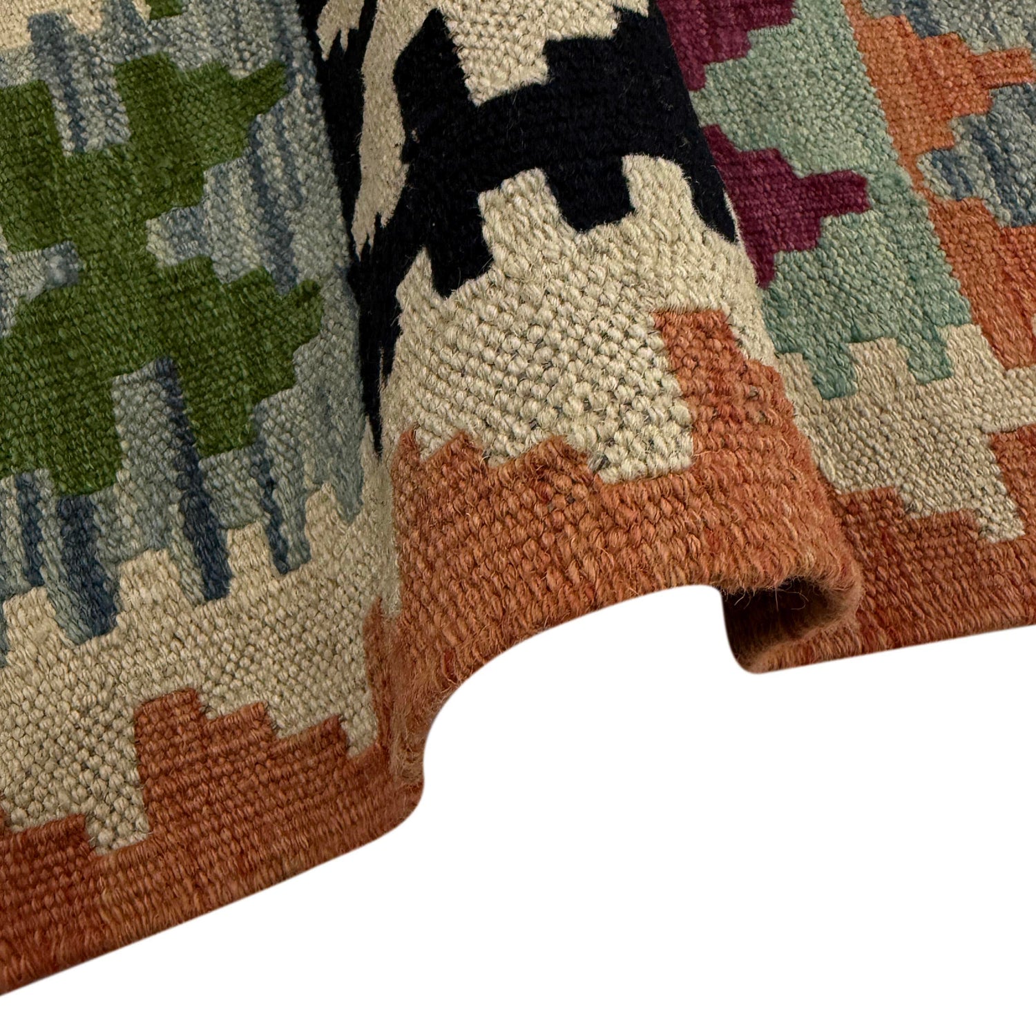 Handmade Vegetable Kilim 3' 2" x 4' 10" (ft) - No. Y39450