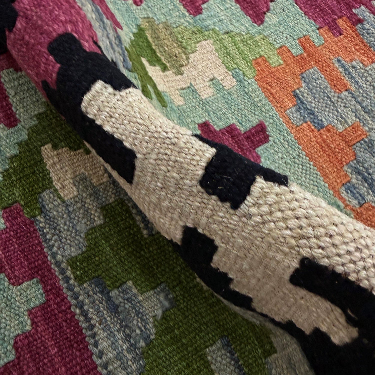 Handmade Vegetable Kilim 3' 2" x 4' 10" (ft) - No. Y39450