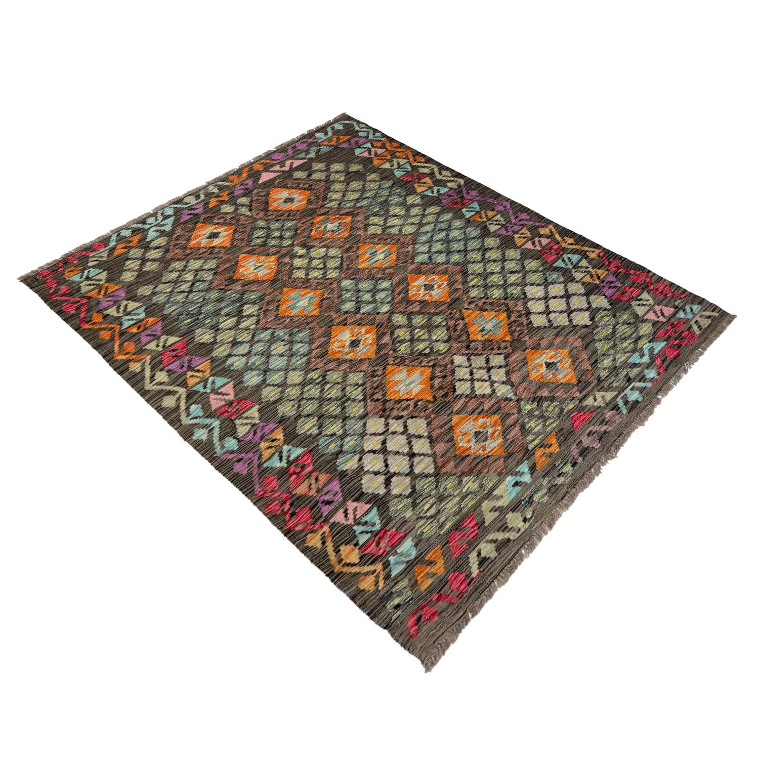 Handmade Vegetable Kilim 4' 3" x 5' 10" (ft) - No. Y39451